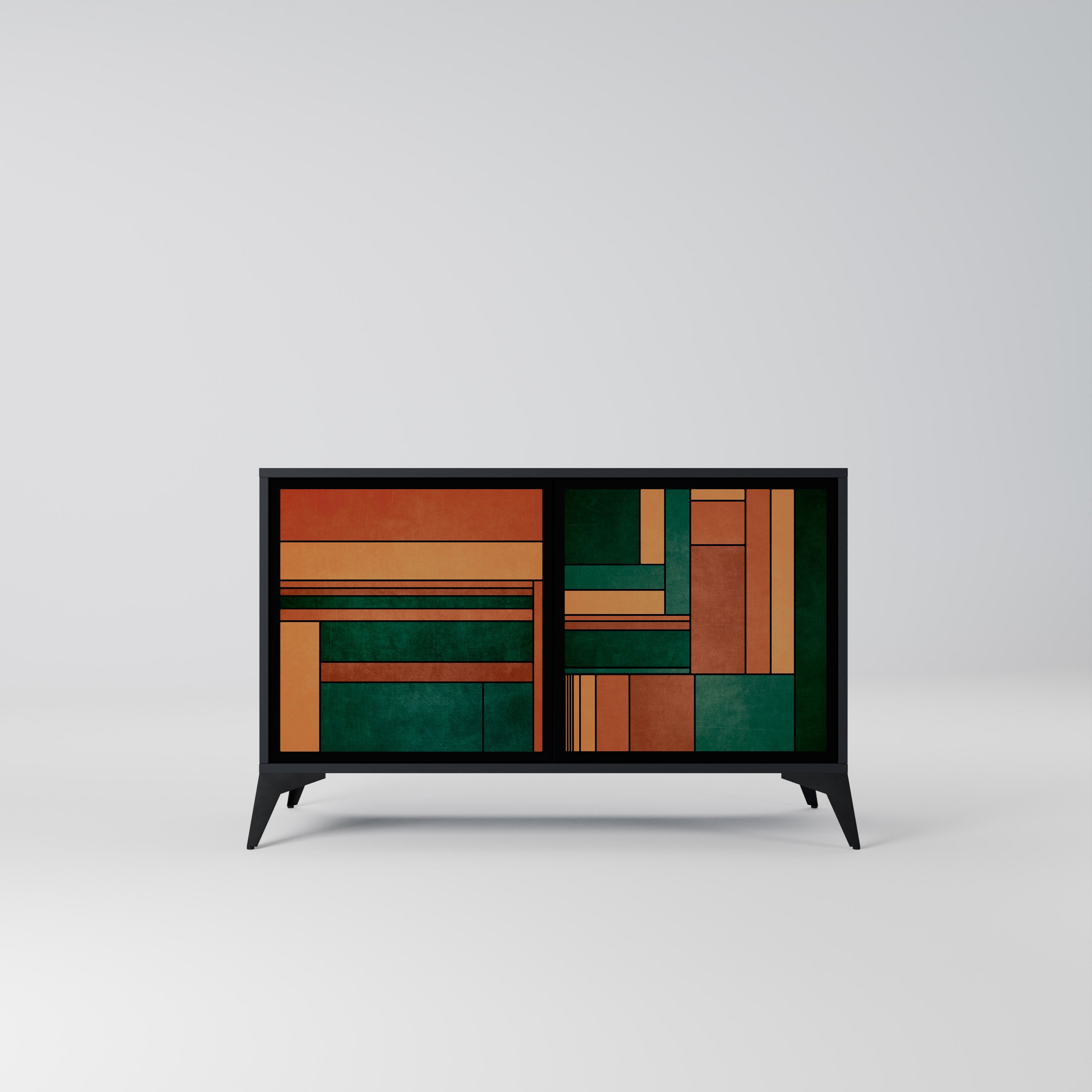 EARTHY FIGURES 2-Door Sideboard in Black Finish