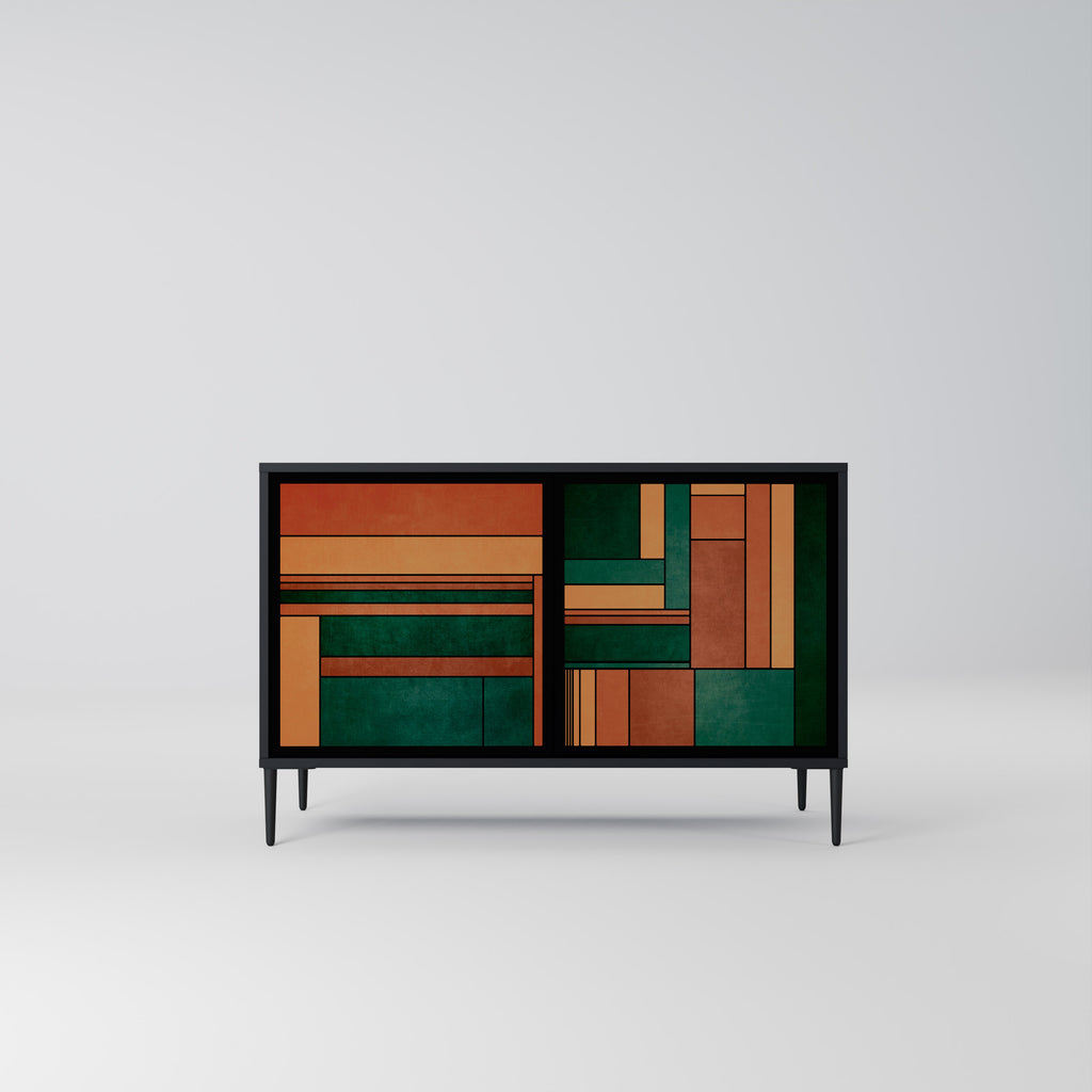 EARTHY FIGURES 2-Door Sideboard in Black Finish