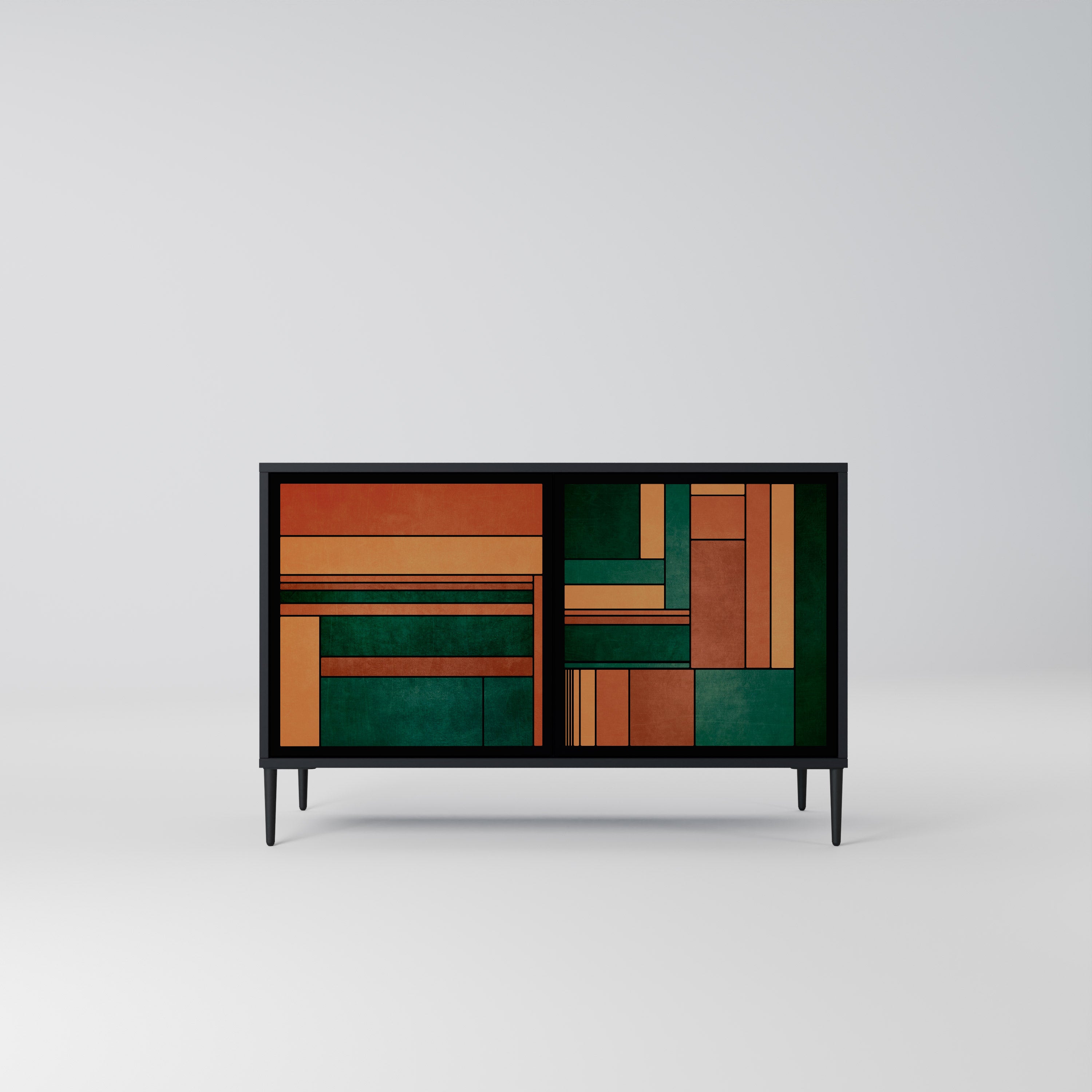 EARTHY FIGURES 2-Door Sideboard in Black Finish