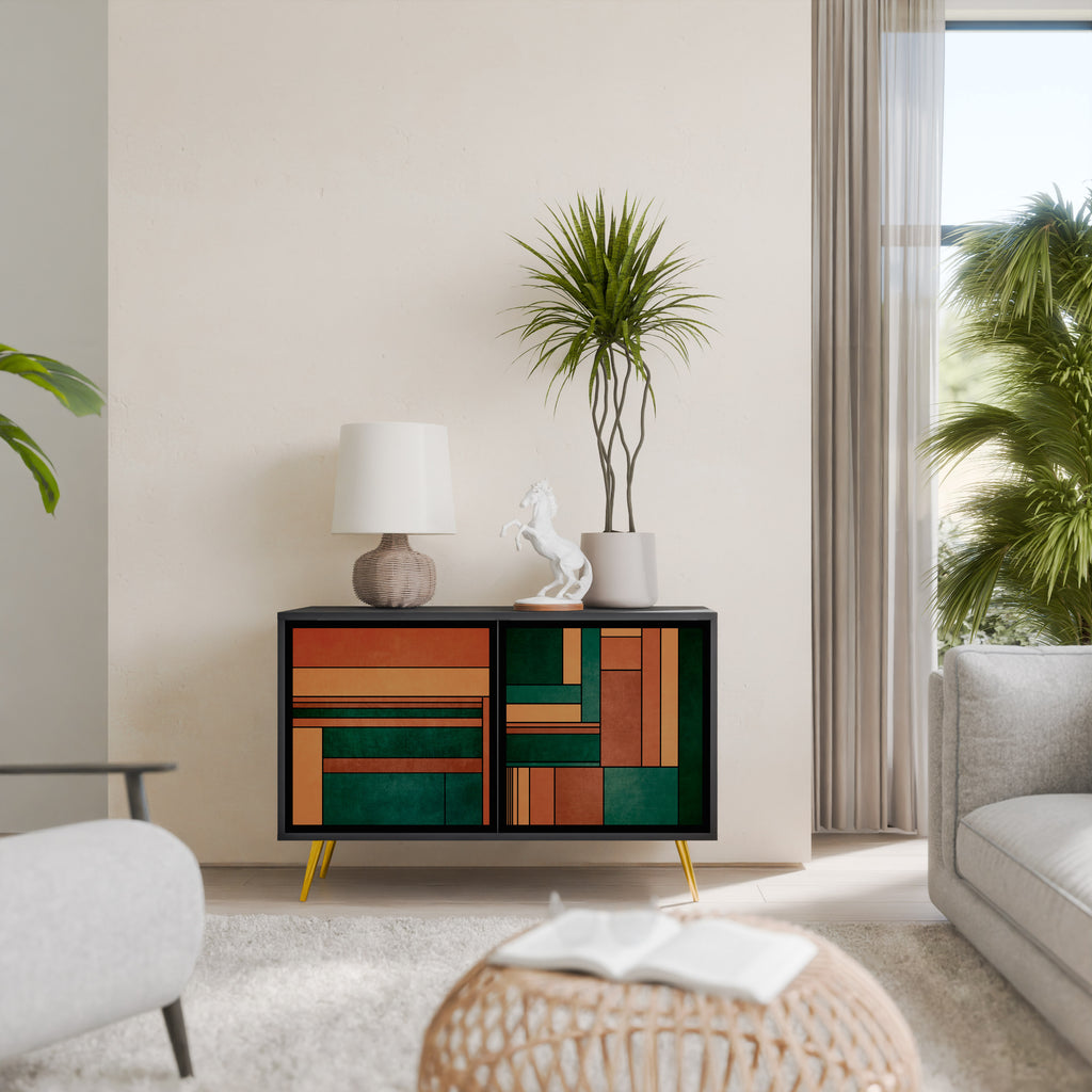 EARTHY FIGURES 2-Door Sideboard in Black Finish