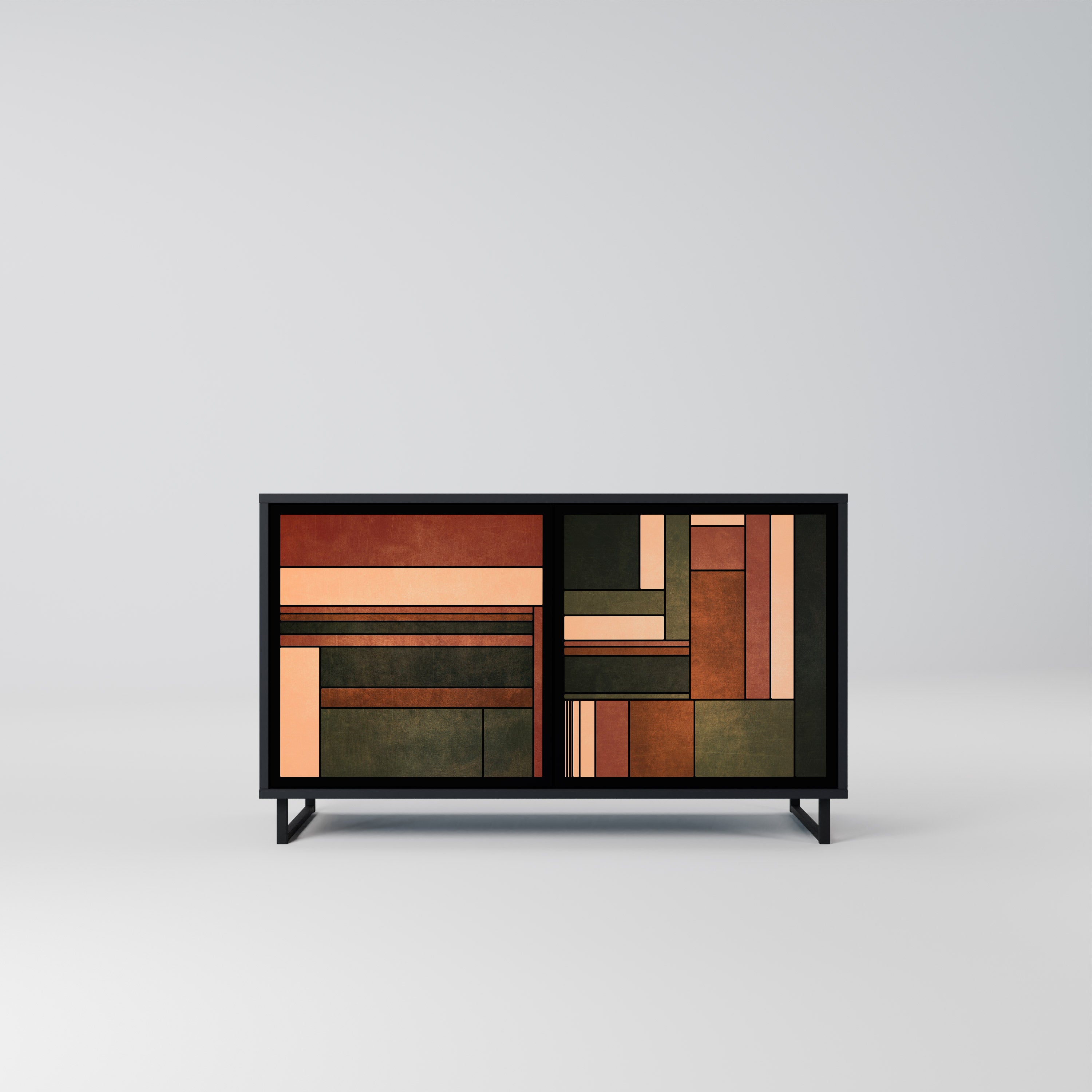 FIGURES OF NATURE 2-Door Sideboard in Black Finish