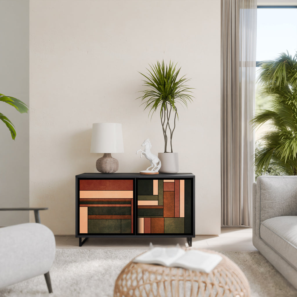 FIGURES OF NATURE 2-Door Sideboard in Black Finish