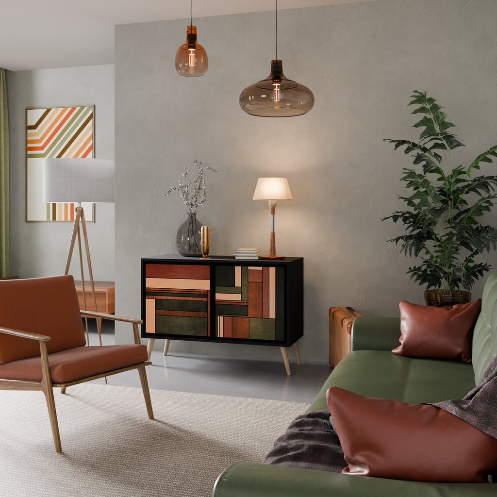 FIGURES OF NATURE 2-Door Sideboard in Black Finish