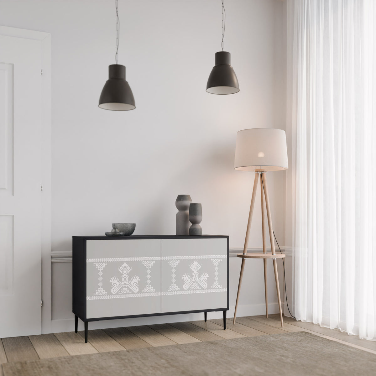 THAI GRAY 2-Door Sideboard