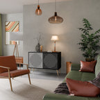 POLYGON ILLUSION Aparador de 2 Puertas en Acabado Negro