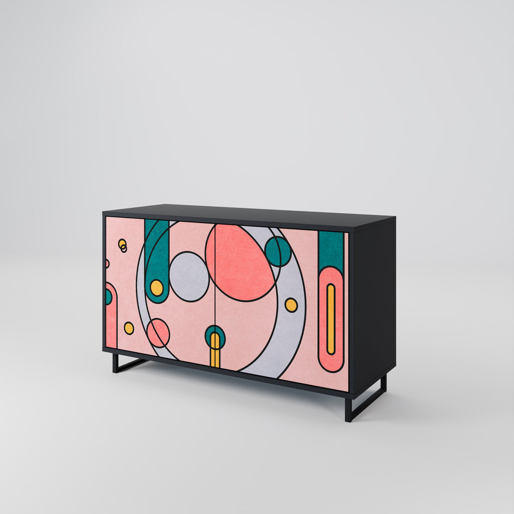 GOSSAMER ECHOES 2-Door Sideboard in Black Finish