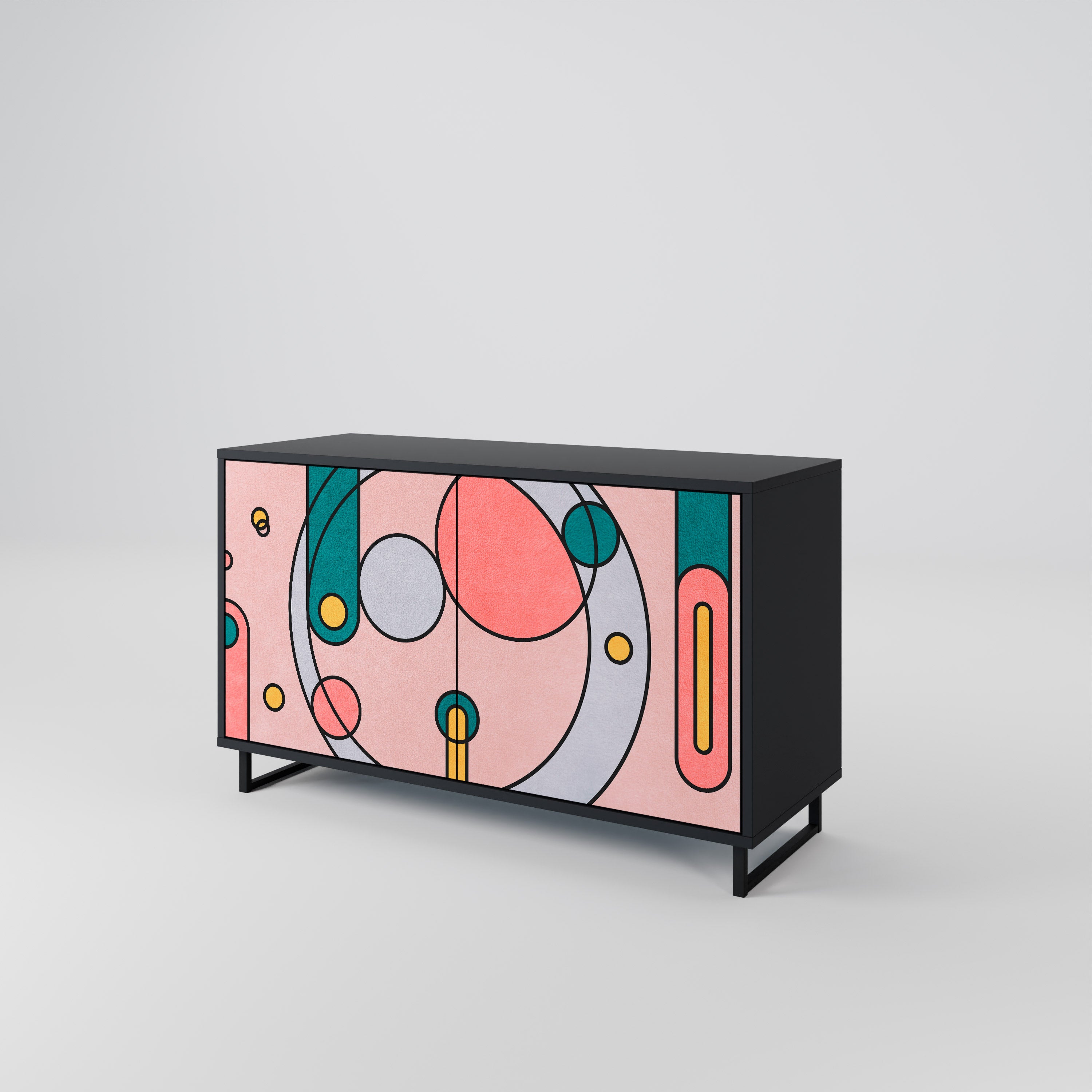 GOSSAMER ECHOES 2-Door Sideboard in Black Finish