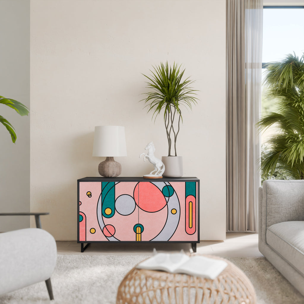 GOSSAMER ECHOES 2-Door Sideboard in Black Finish