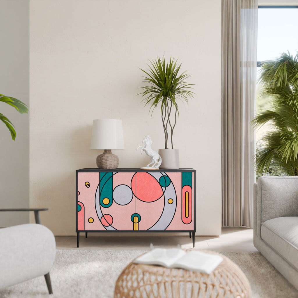 GOSSAMER ECHOES 2-Door Sideboard in Black Finish