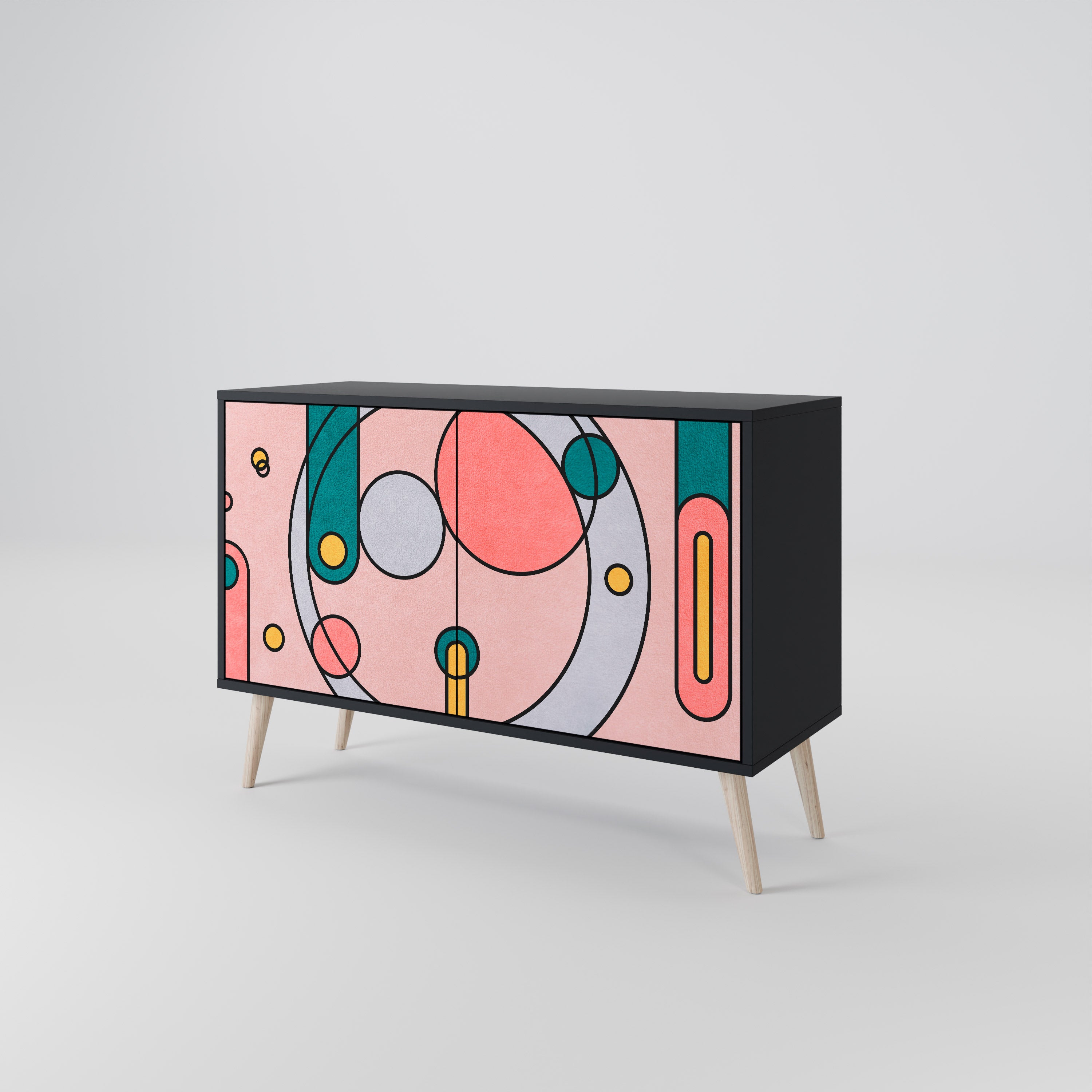 GOSSAMER ECHOES 2-Door Sideboard in Black Finish