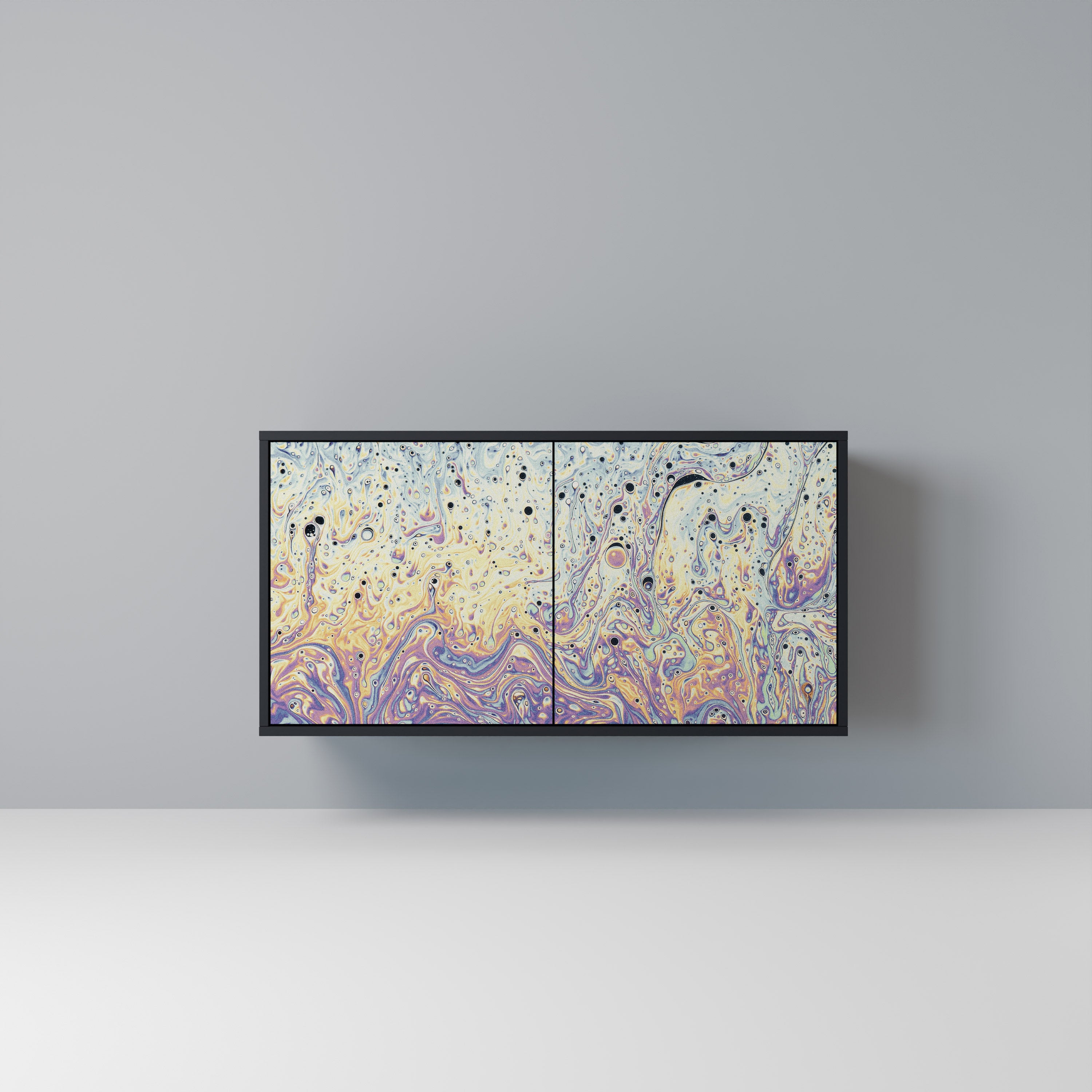 MOSAIC OF COLORS 2-Door Sideboard in Black Finish