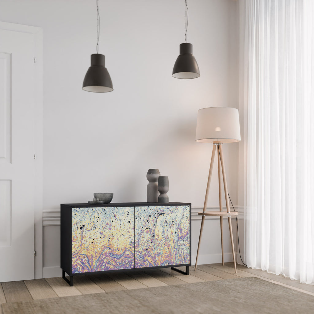 Aparador MOSAIC OF COLORS de 2 puertas en acabado negro