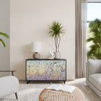 MOSAIC OF COLORS Aparador de 2 Puertas en Acabado Negro