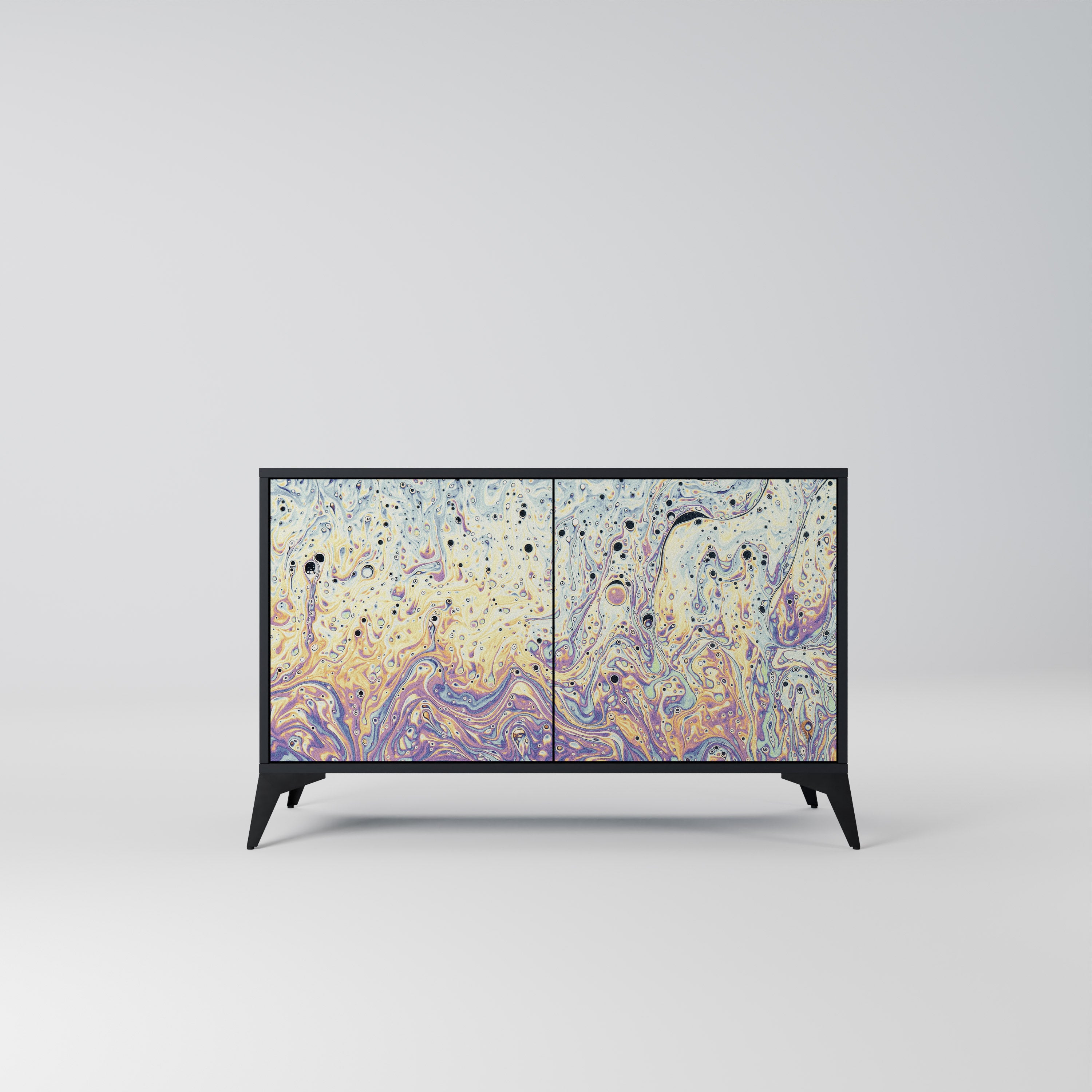 MOSAIC OF COLORS 2-Door Sideboard in Black Finish