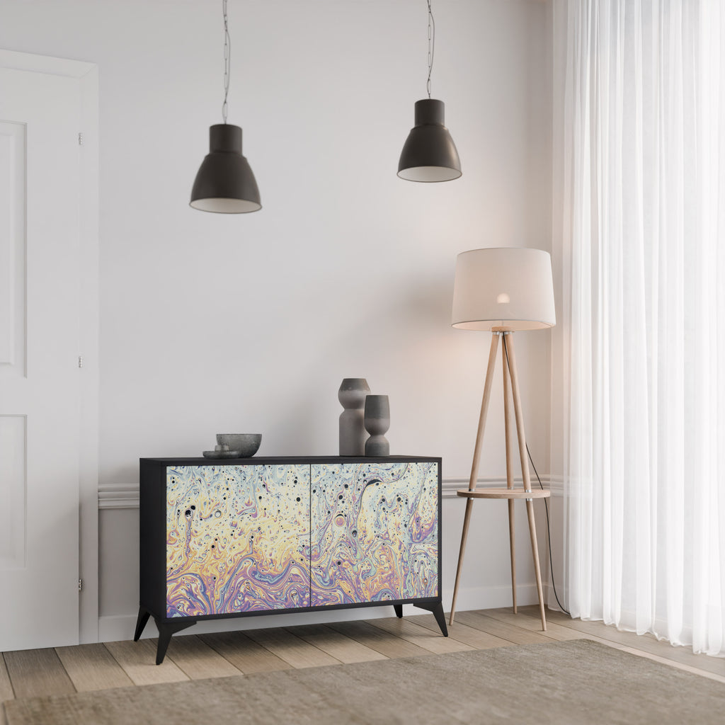 Aparador MOSAIC OF COLORS de 2 puertas en acabado negro