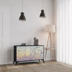 MOSAIC OF COLORS Aparador de 2 Puertas en Acabado Negro