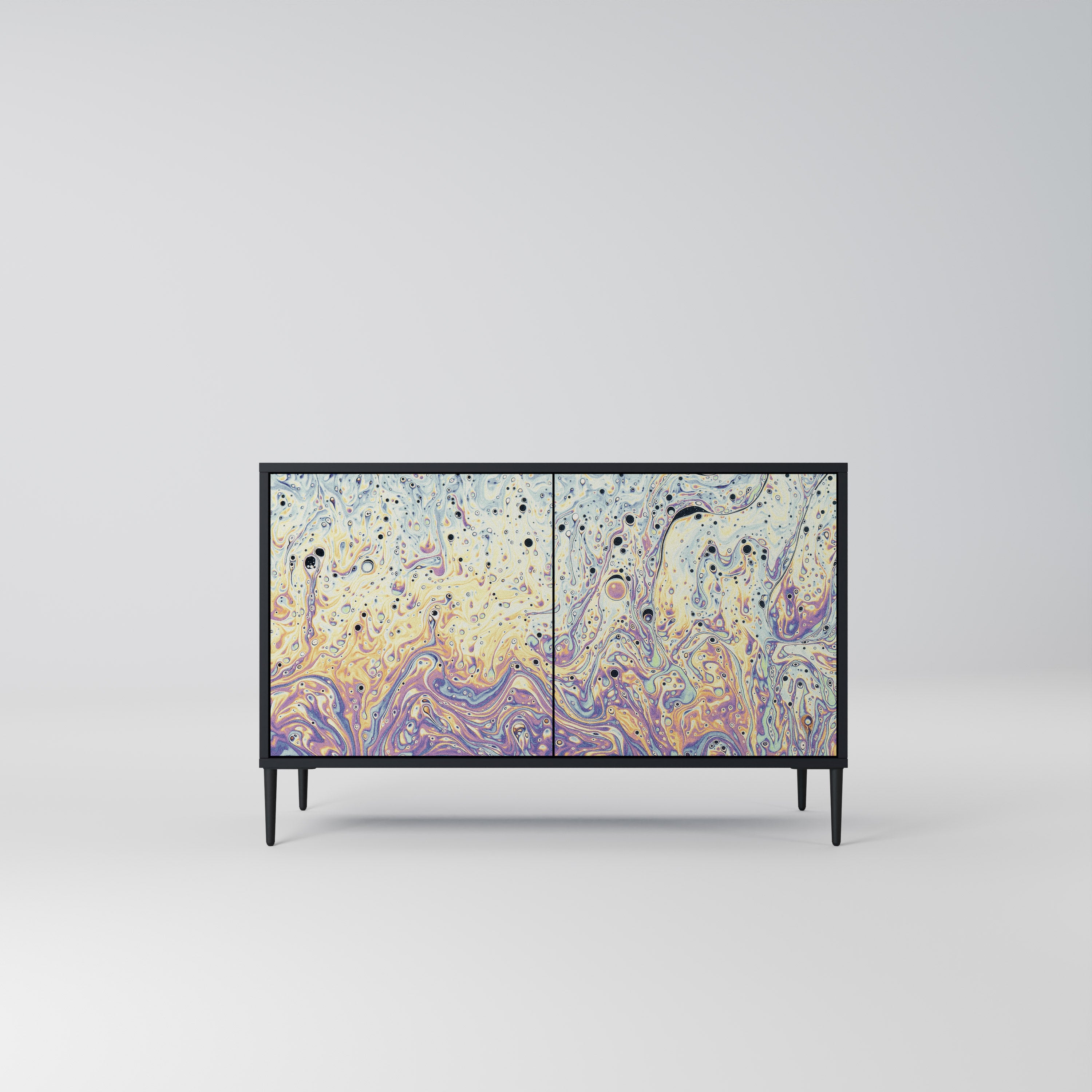 MOSAIC OF COLORS 2-Door Sideboard in Black Finish
