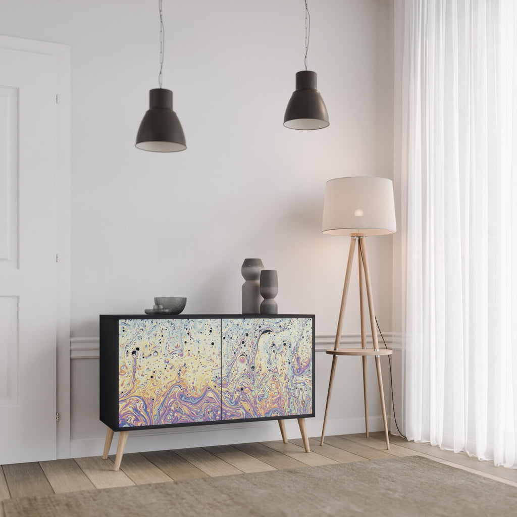 Aparador MOSAIC OF COLORS de 2 puertas en acabado negro