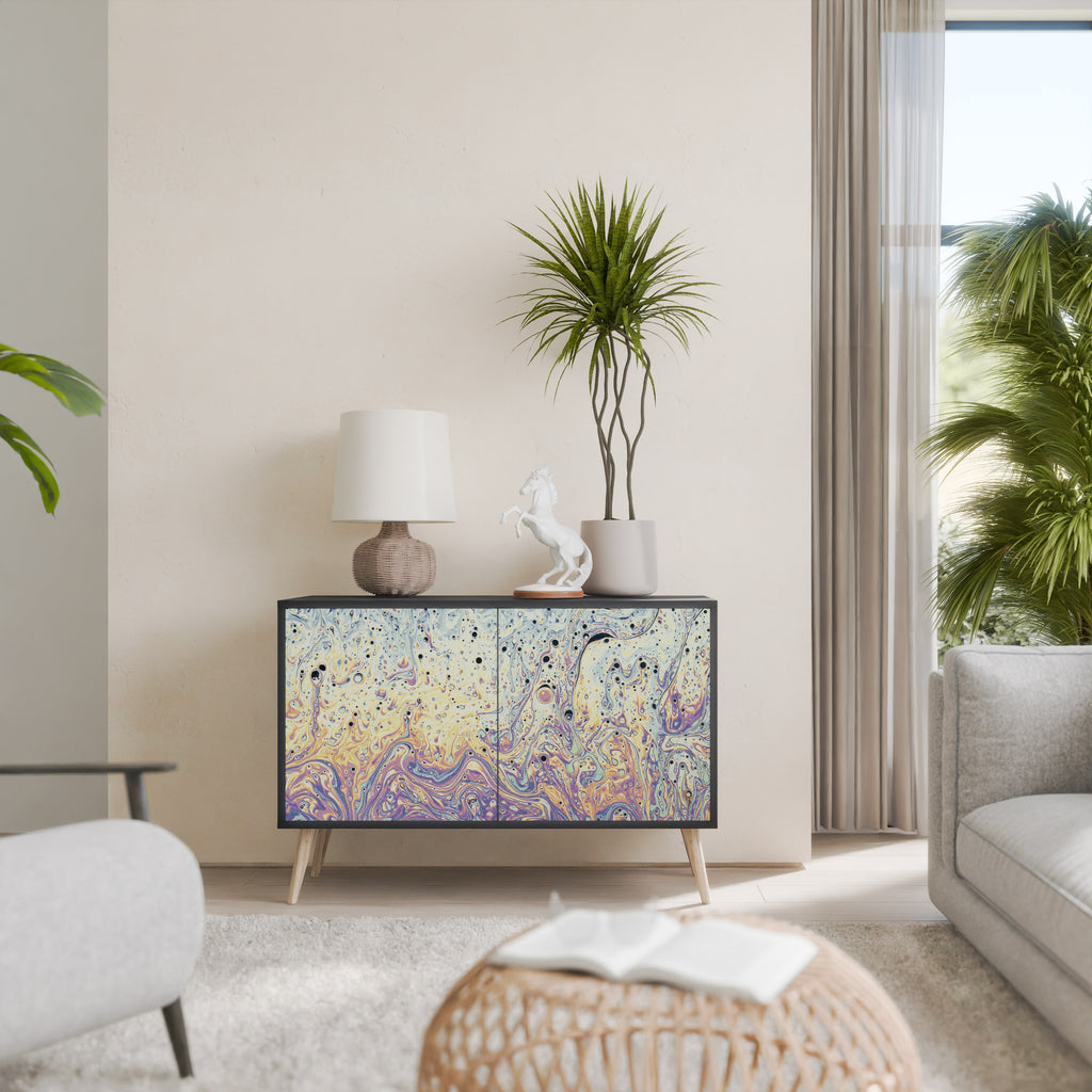 Aparador MOSAIC OF COLORS de 2 puertas en acabado negro