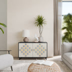 PATTERNED PRISM Aparador de 2 Puertas en Acabado Negro