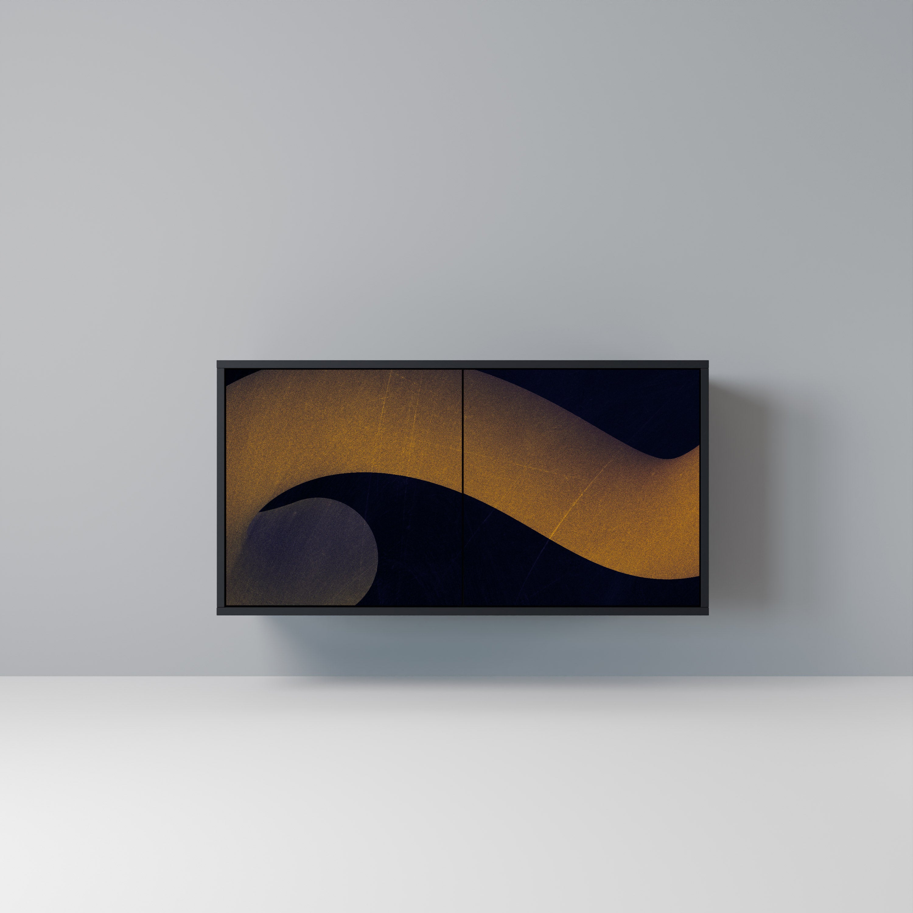 HOLLOW TIME 2-Door Sideboard in Black Finish