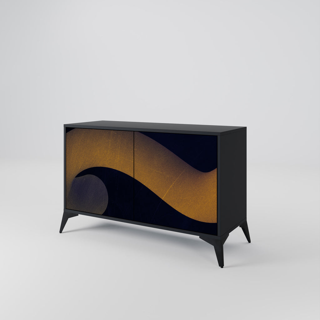 HOLLOW TIME 2-Door Sideboard in Black Finish
