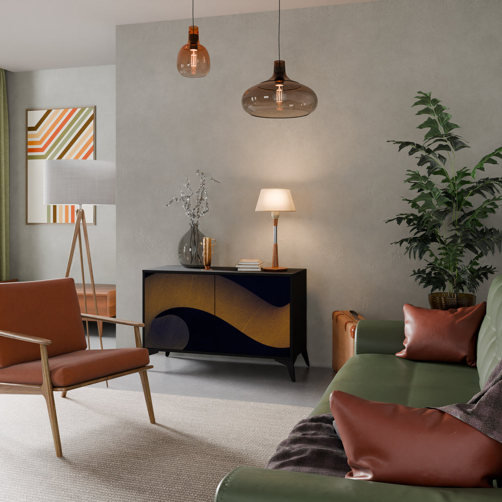 HOLLOW TIME 2-Door Sideboard in Black Finish