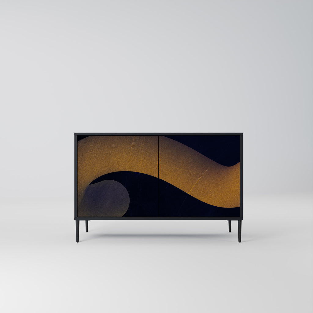 HOLLOW TIME 2-Door Sideboard in Black Finish