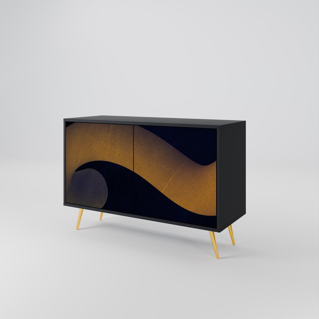 HOLLOW TIME 2-Door Sideboard in Black Finish
