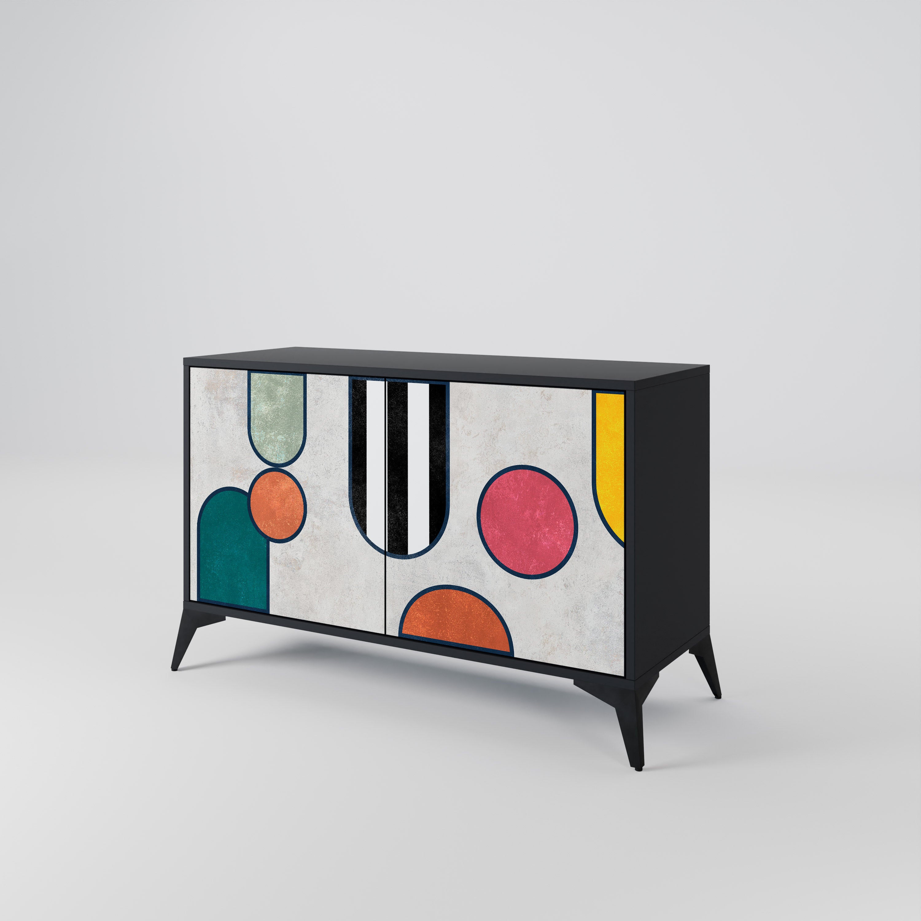 COOL STORY 2-Door Sideboard in Black Finish