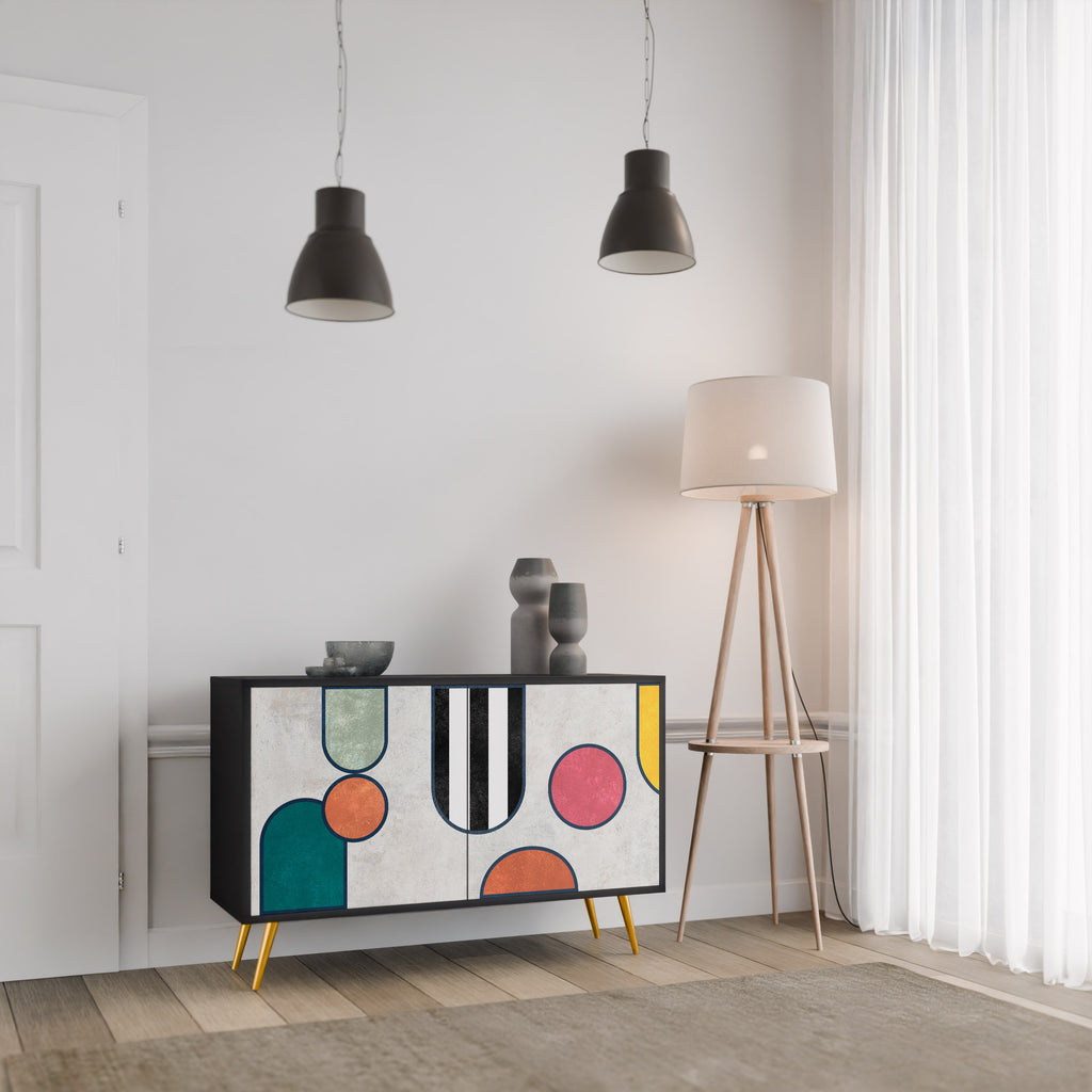 COOL STORY 2-Door Sideboard in Black Finish