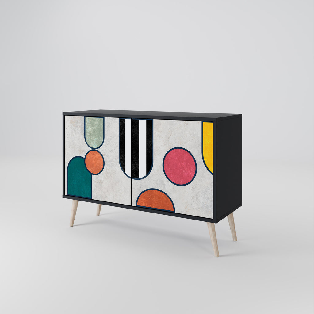 COOL STORY 2-Door Sideboard in Black Finish