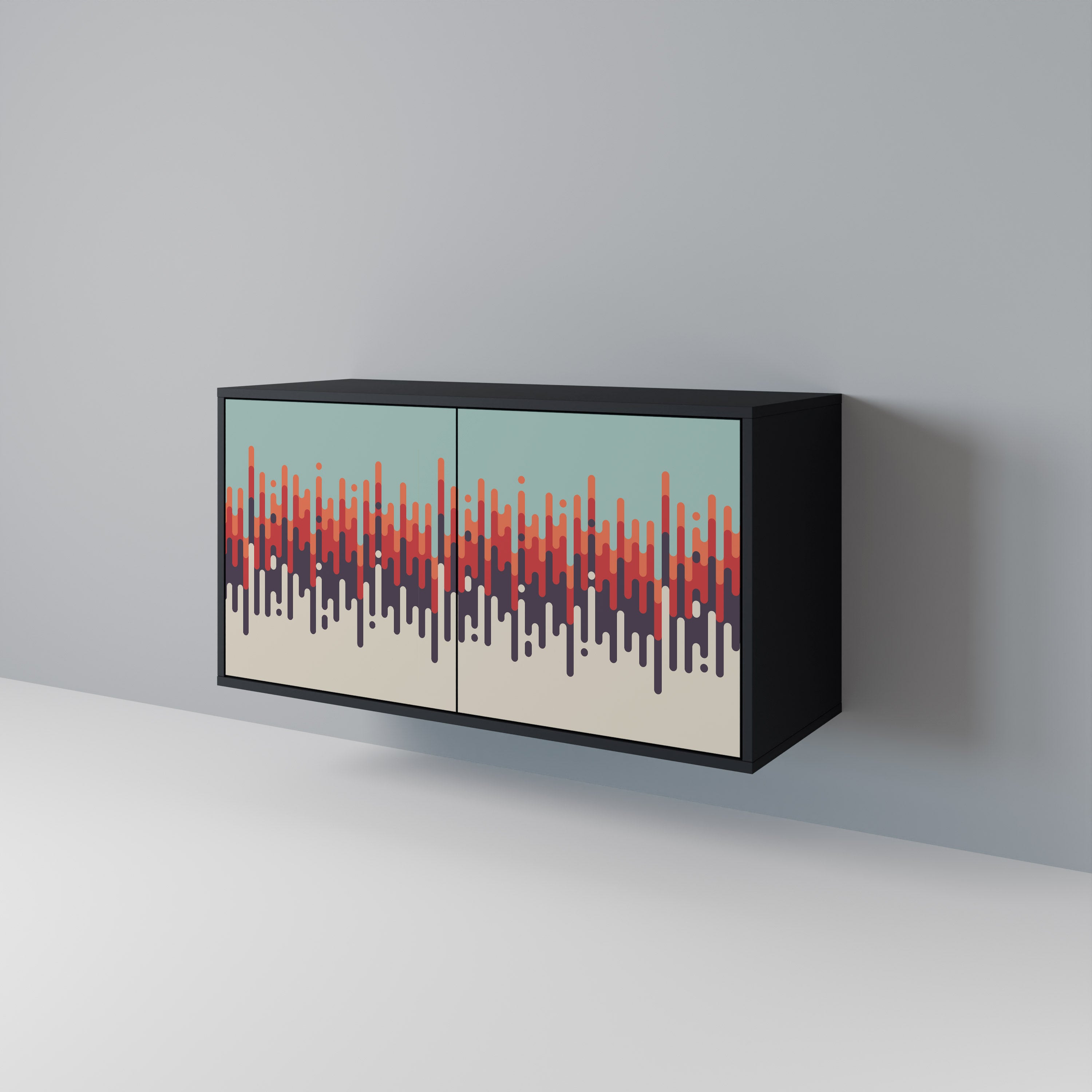 CHROMA CONTOURS 2-Door Sideboard in Black Finish