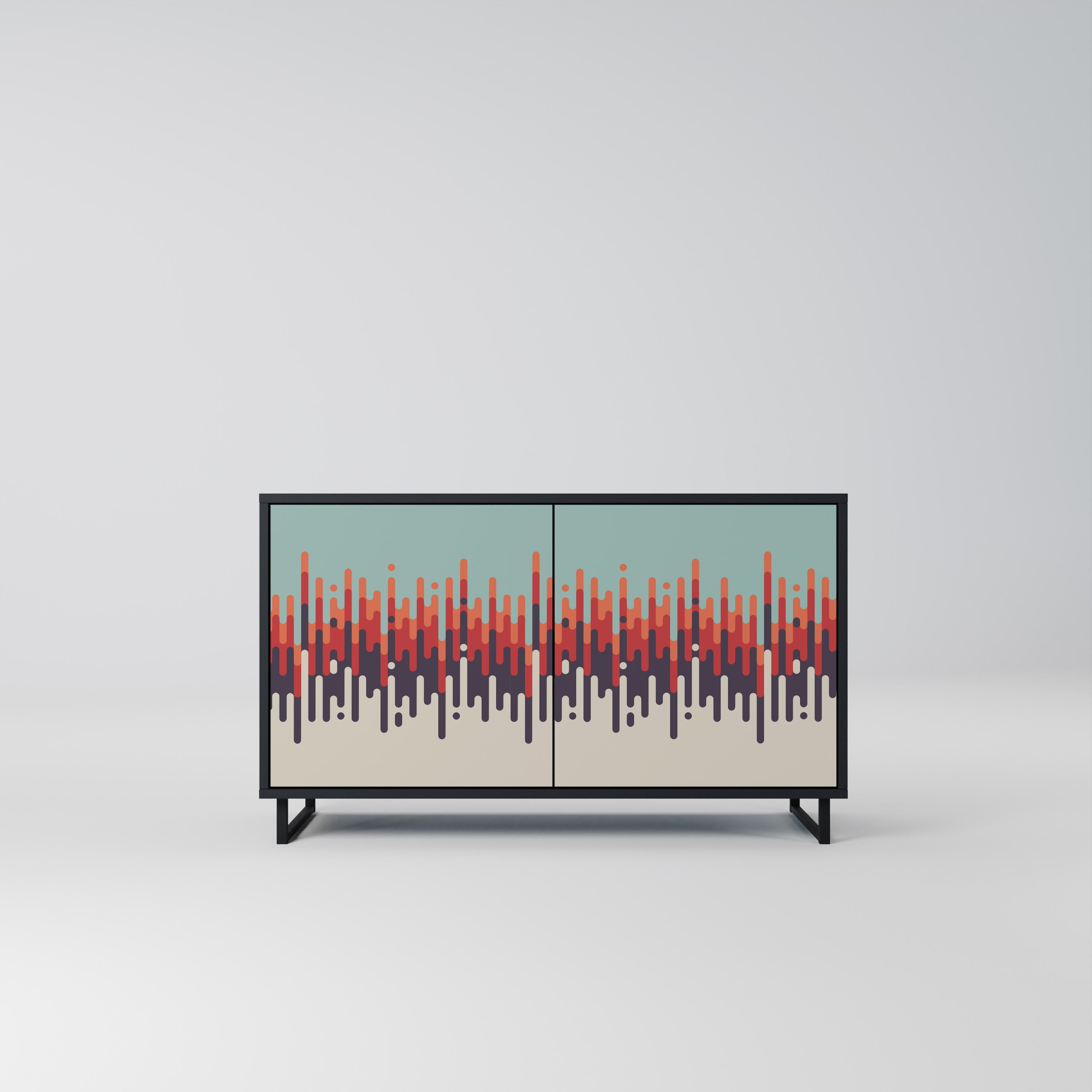 CHROMA CONTOURS 2-Door Sideboard in Black Finish