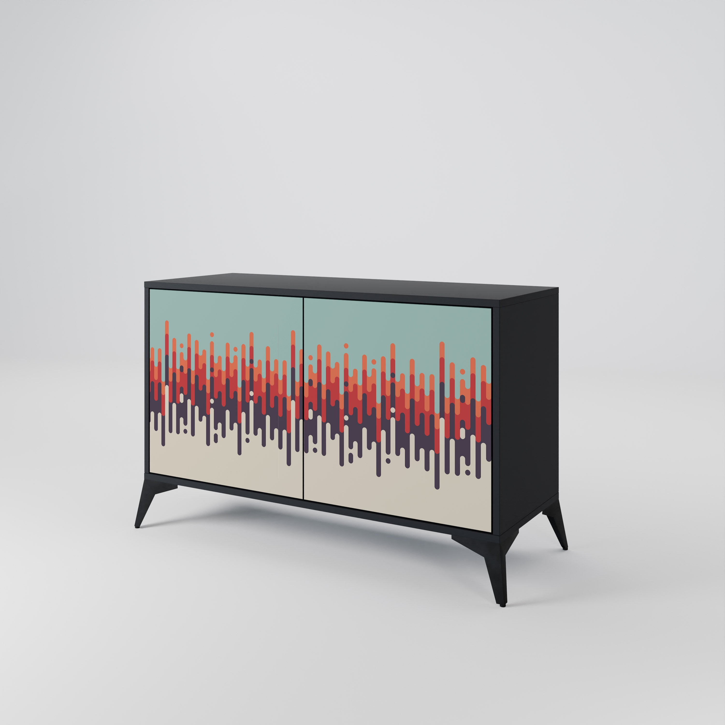 CHROMA CONTOURS 2-Door Sideboard in Black Finish