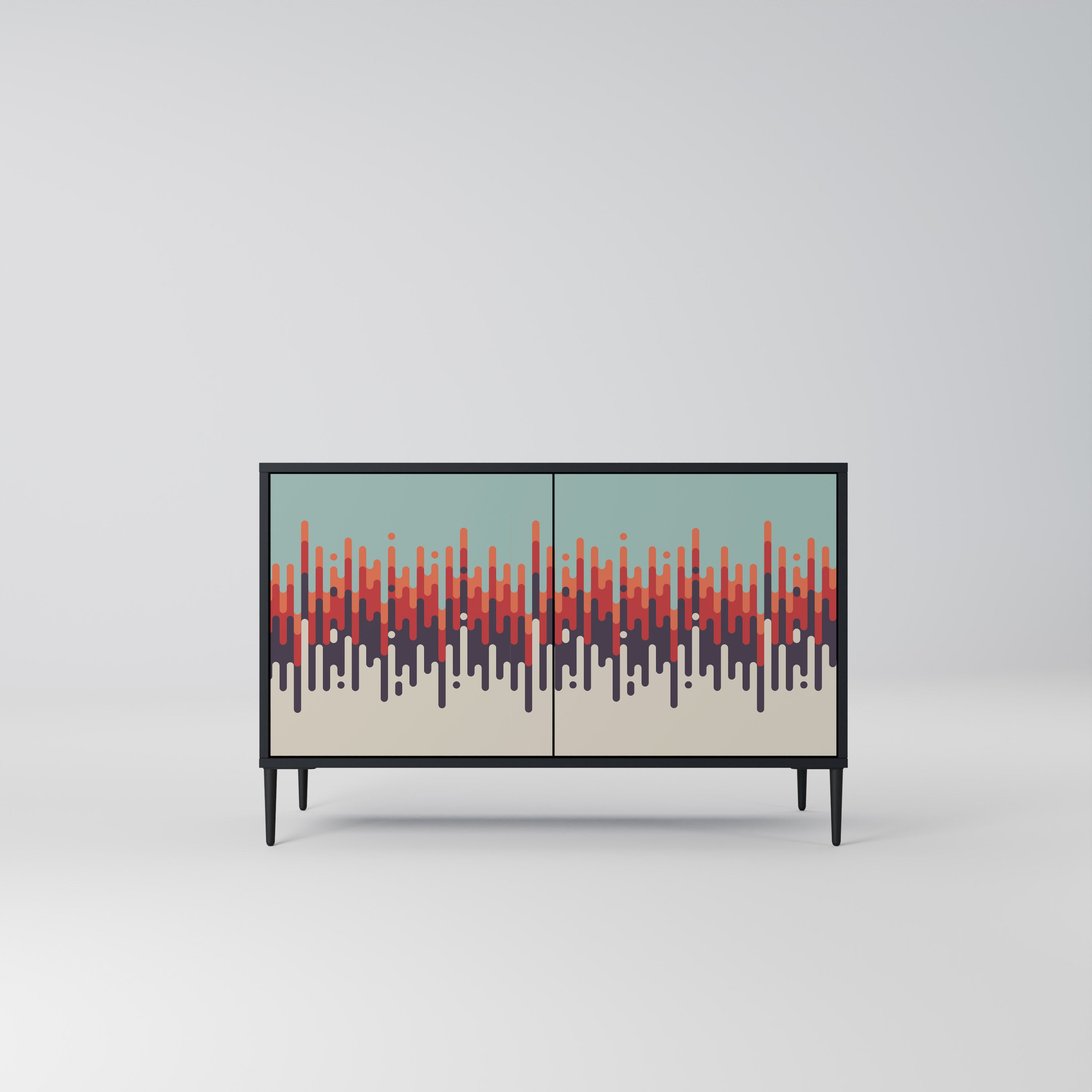 CHROMA CONTOURS 2-Door Sideboard in Black Finish