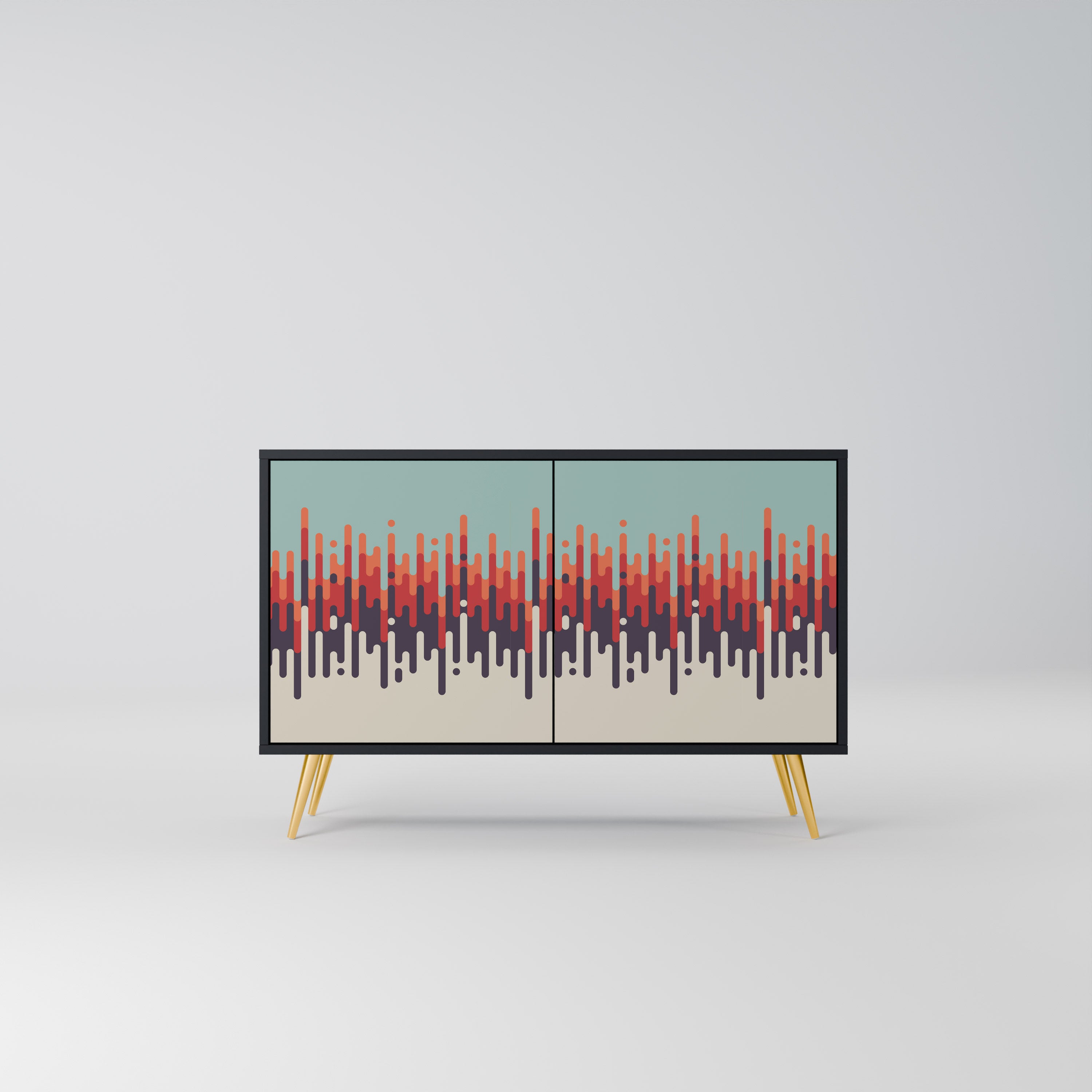 CHROMA CONTOURS 2-Door Sideboard in Black Finish