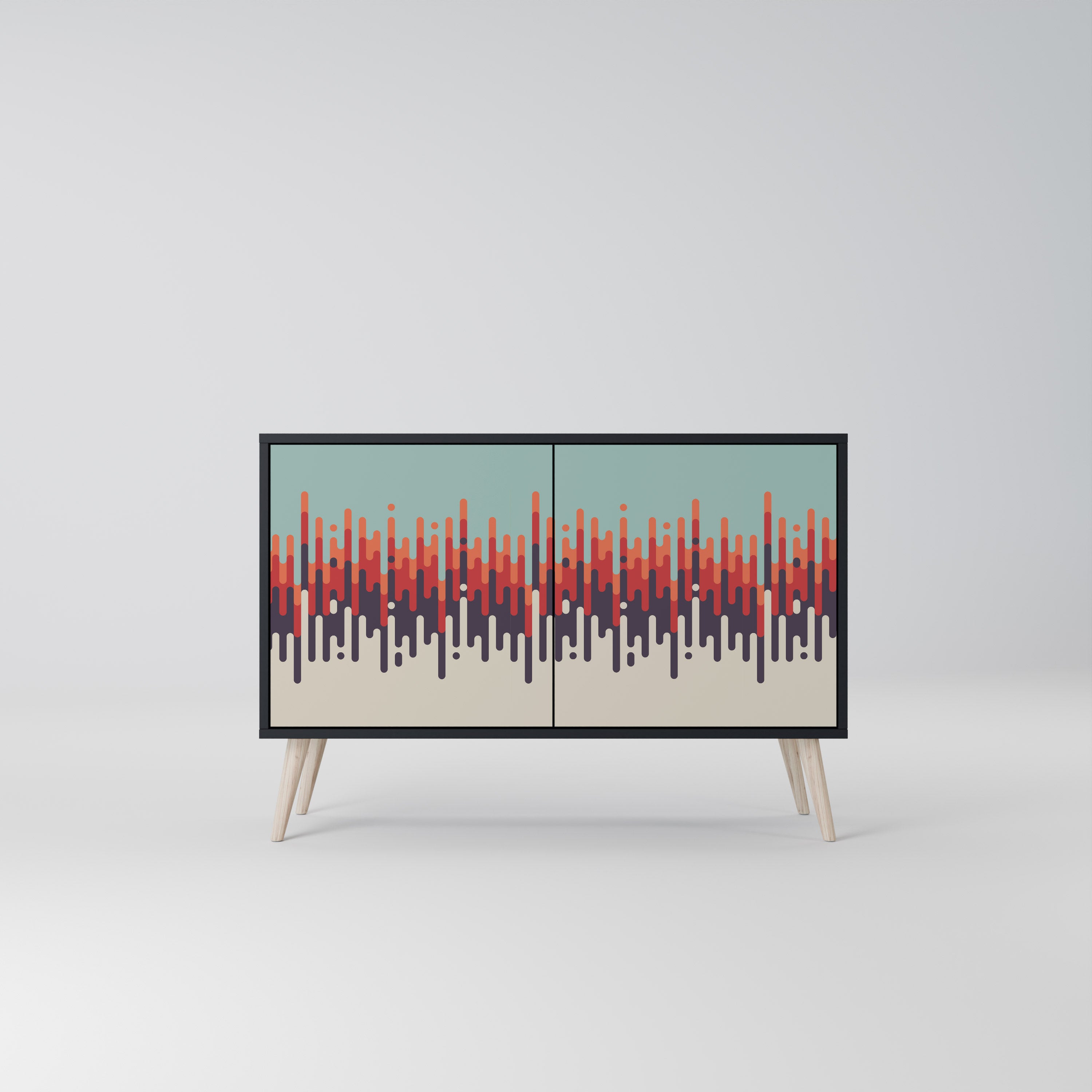 CHROMA CONTOURS 2-Door Sideboard in Black Finish