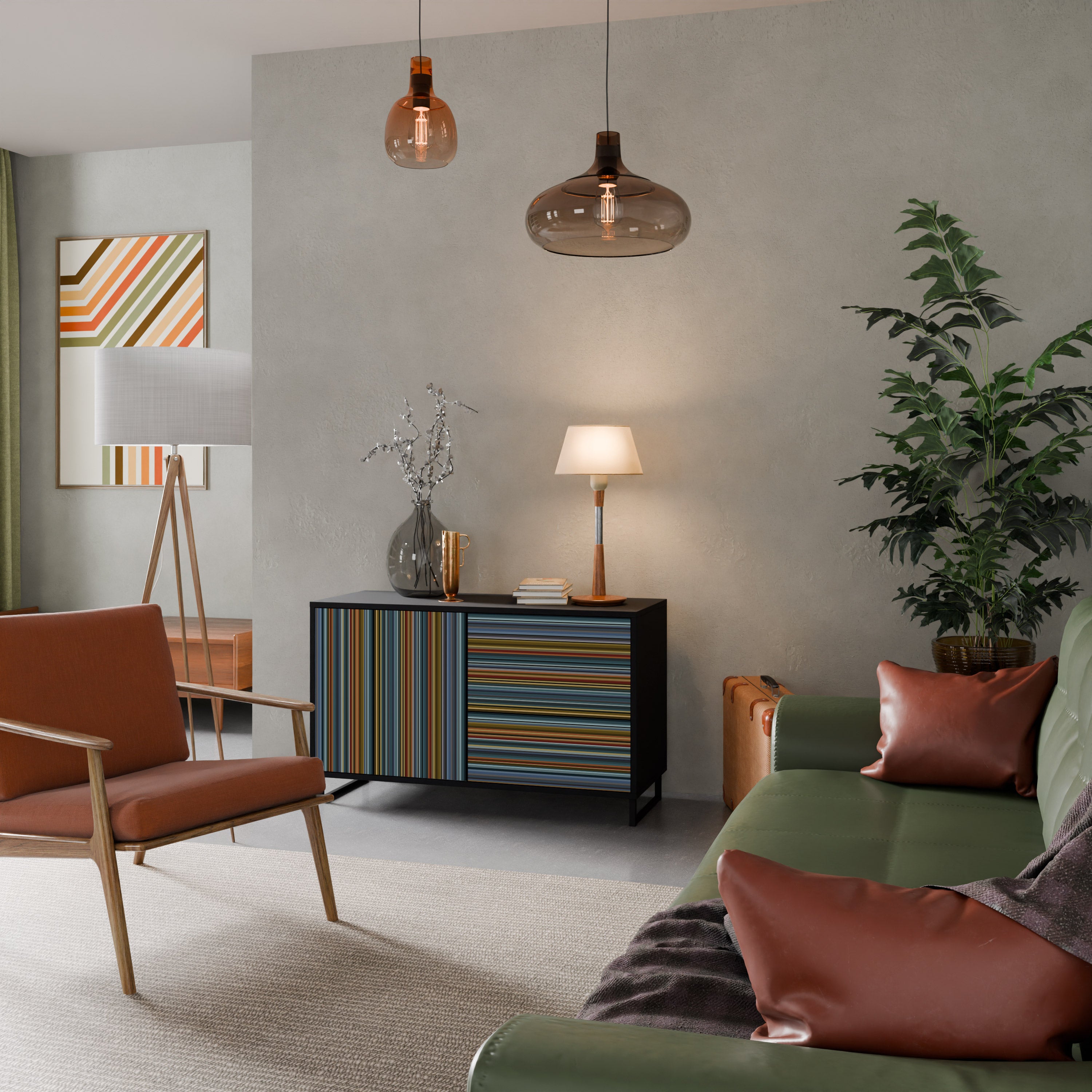 LINEOUT SPECTRUM 2-Door Sideboard in Black Finish