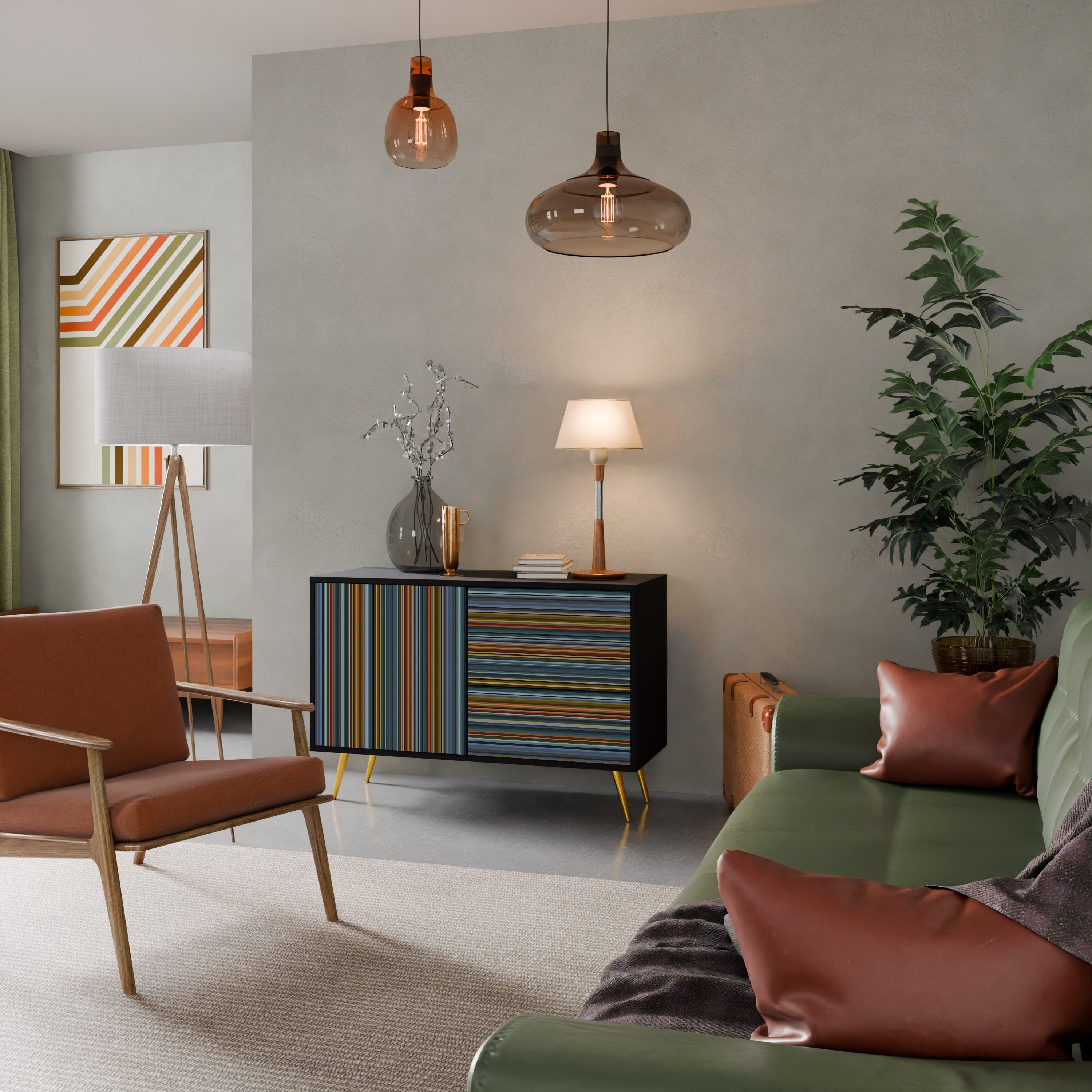 LINEOUT SPECTRUM 2-Door Sideboard in Black Finish