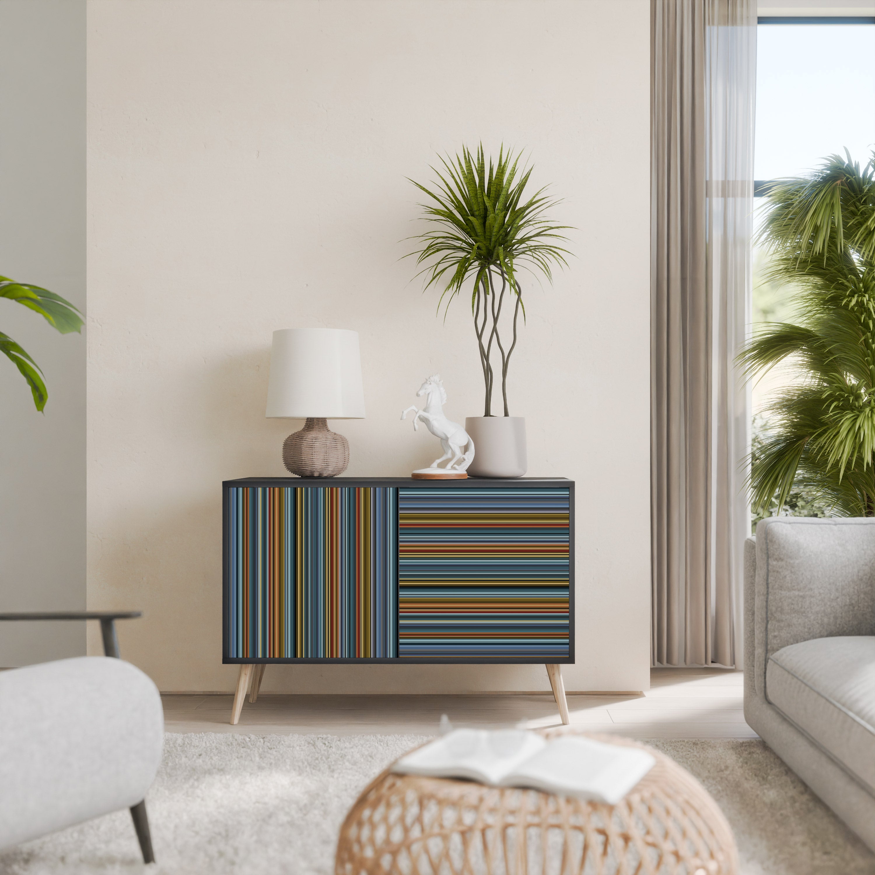 LINEOUT SPECTRUM 2-Door Sideboard in Black Finish