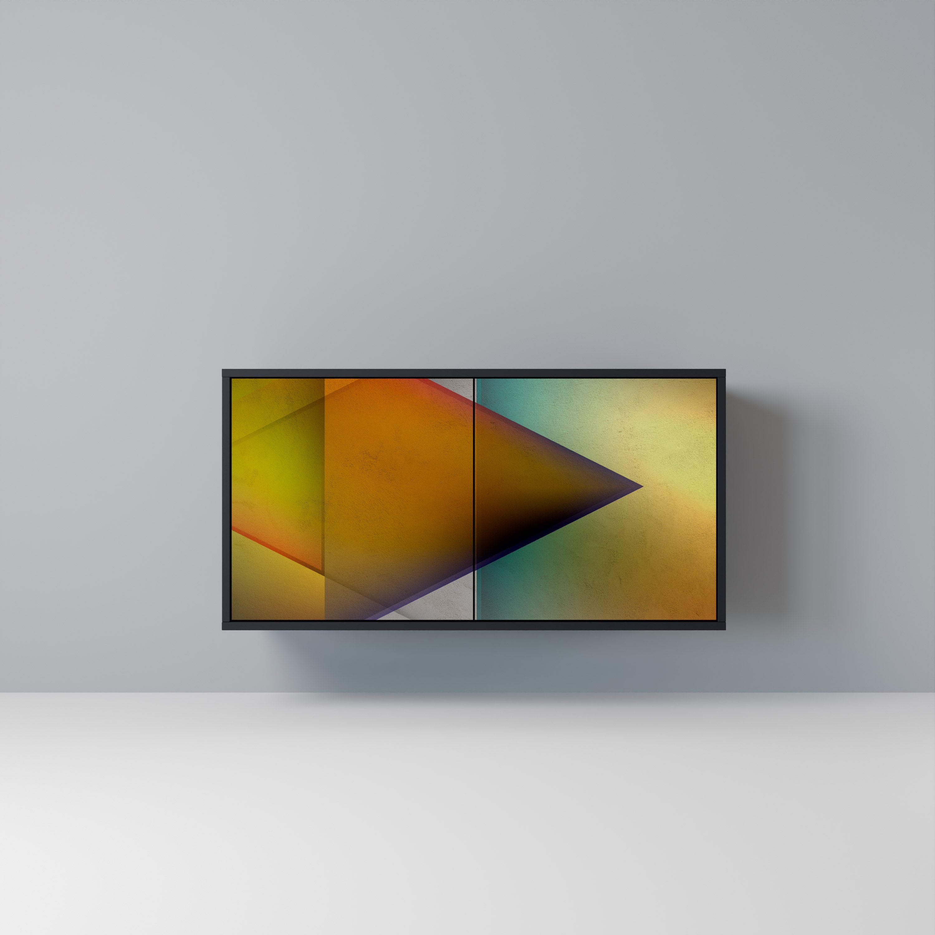 PIERCING SHARPNESS 2-Door Sideboard in Black Finish