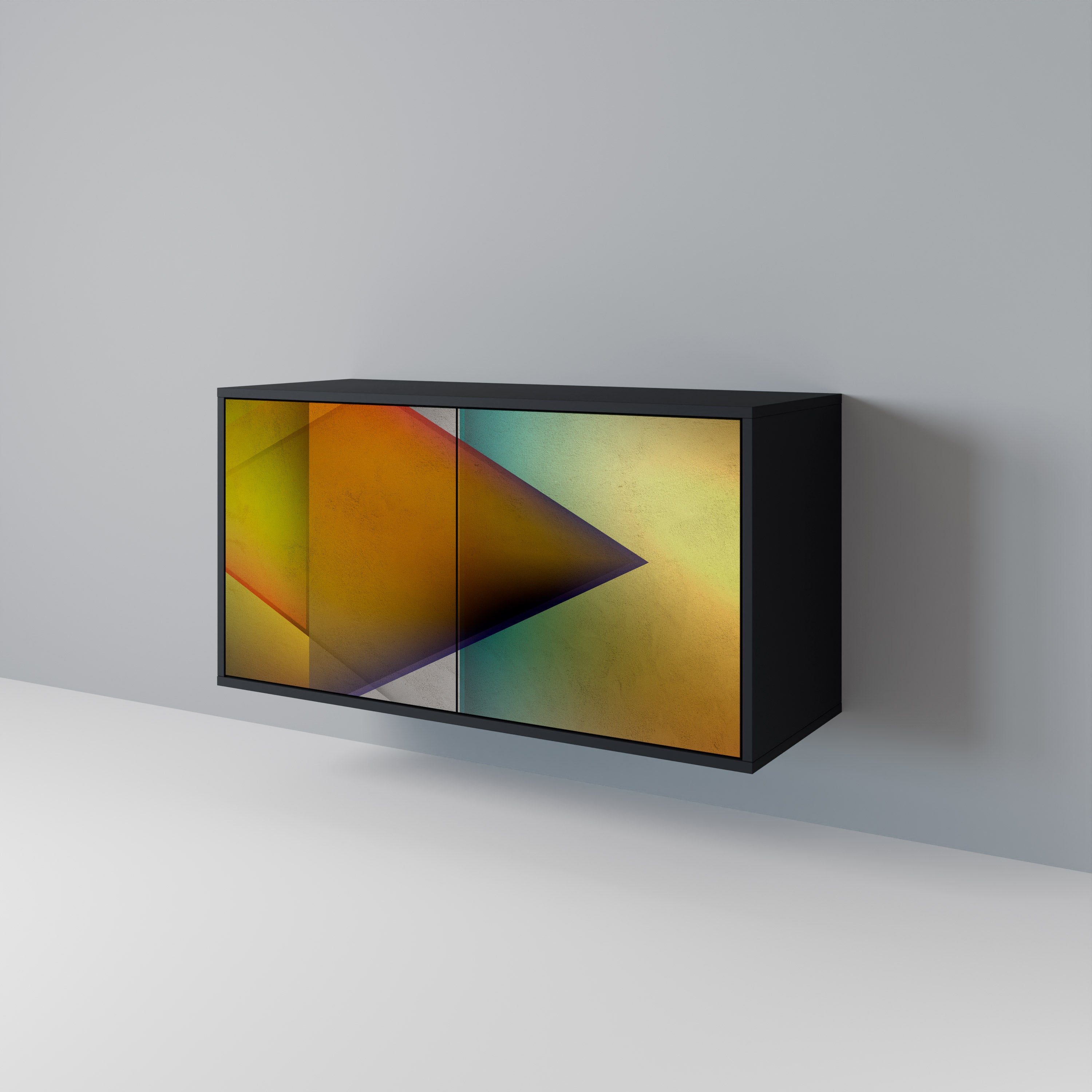 PIERCING SHARPNESS 2-Door Sideboard in Black Finish