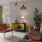 PIERCING SHARPNESS 2-Door Sideboard in Black Finish