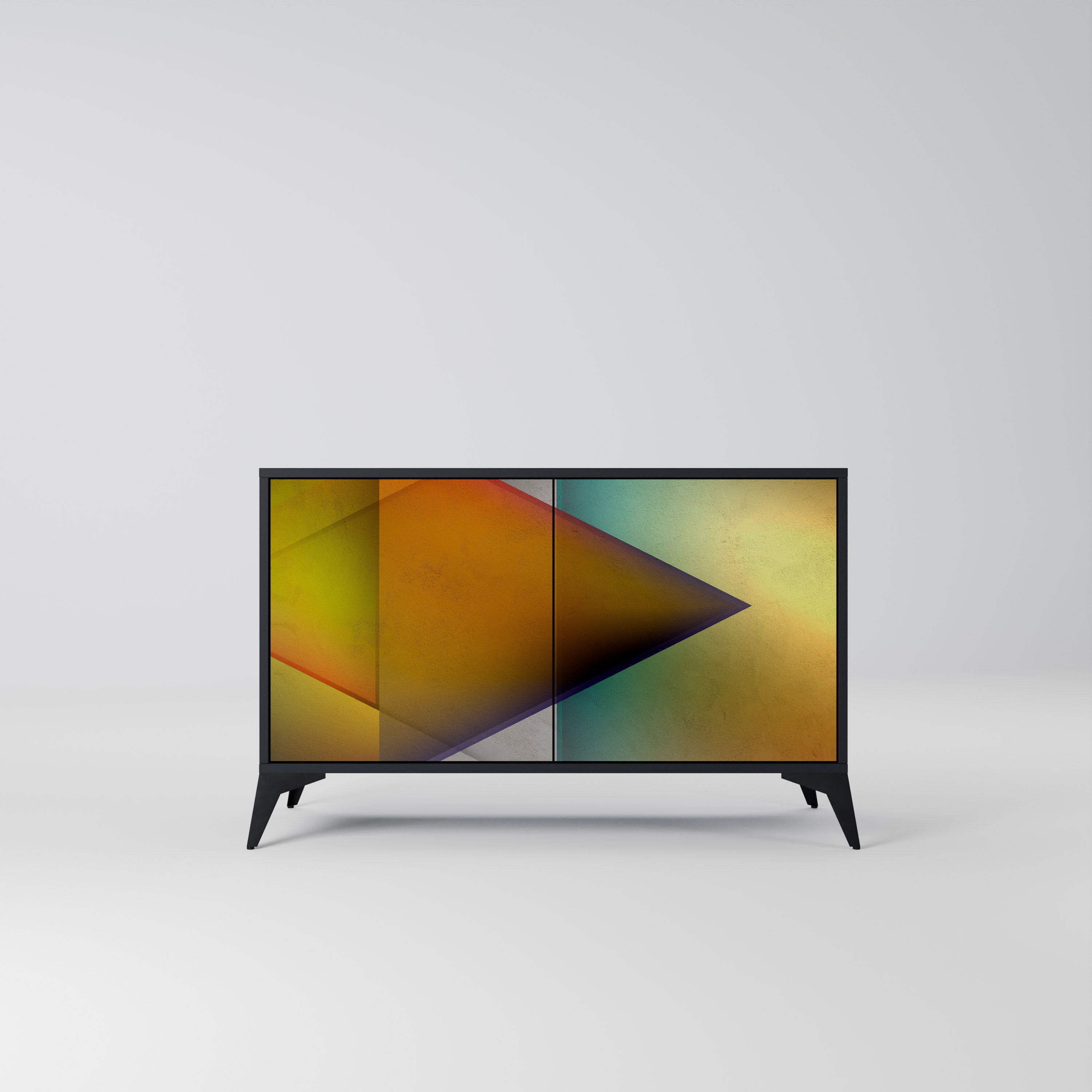 PIERCING SHARPNESS 2-Door Sideboard in Black Finish