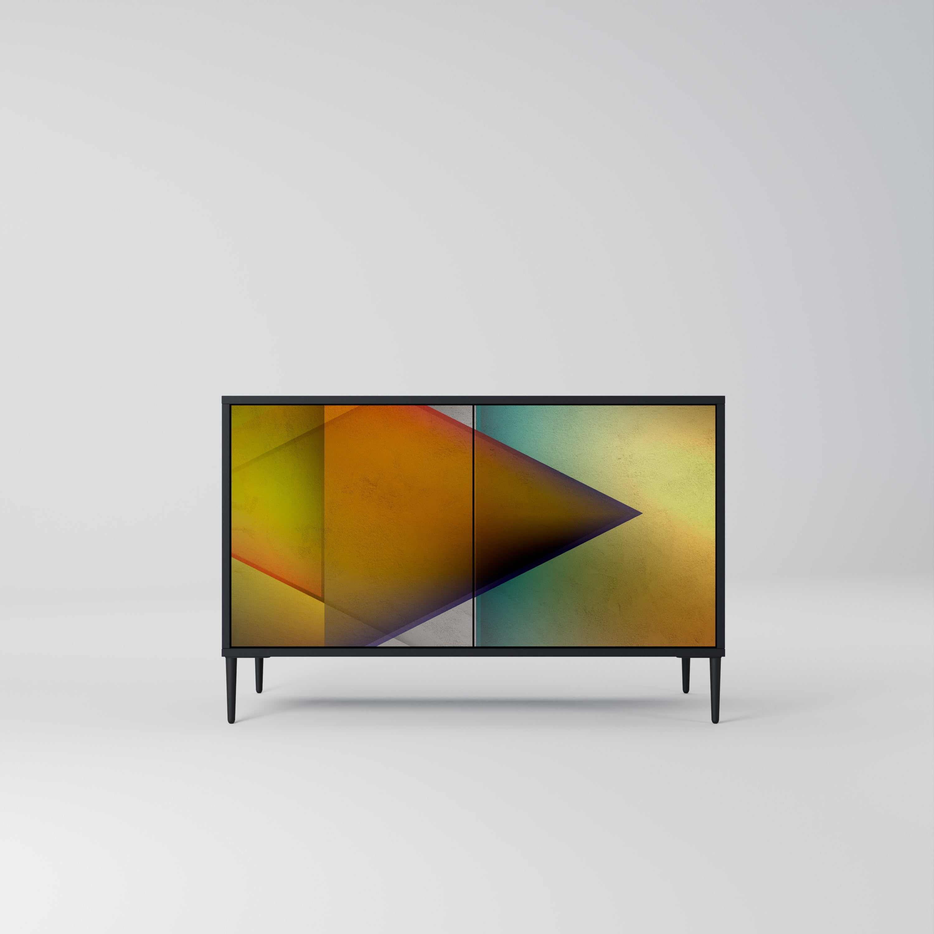 PIERCING SHARPNESS 2-Door Sideboard in Black Finish