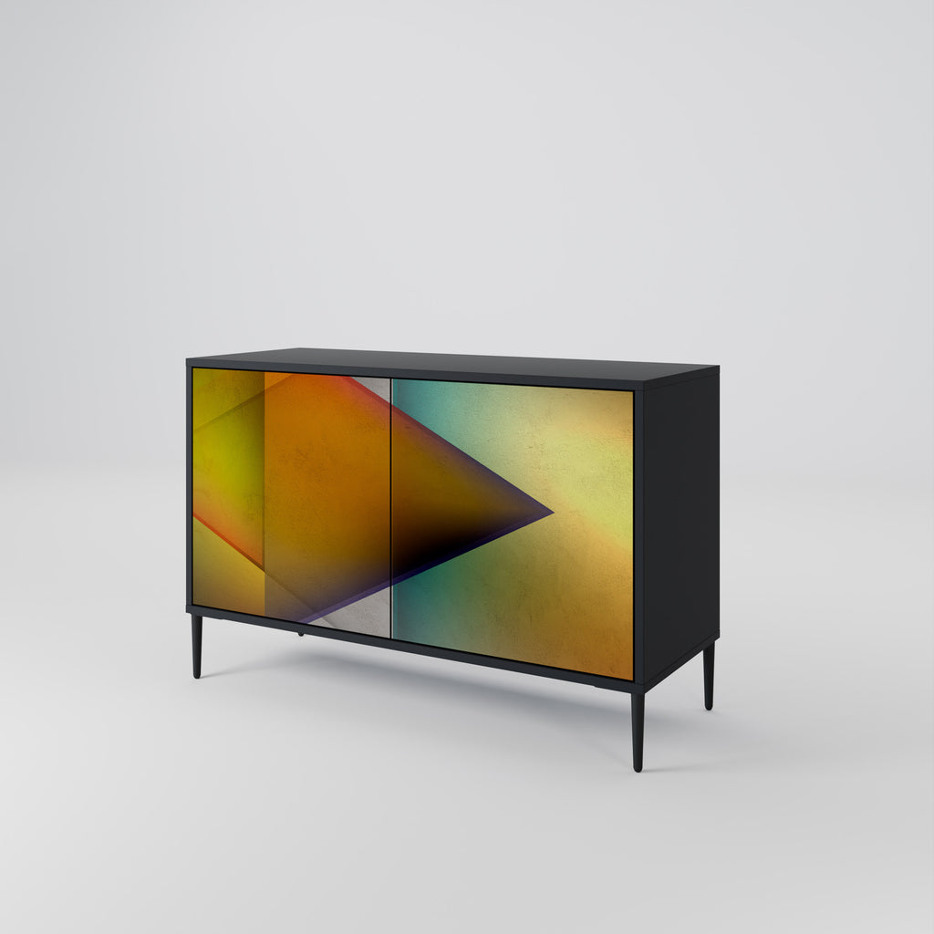 PIERCING SHARPNESS 2-Door Sideboard in Black Finish