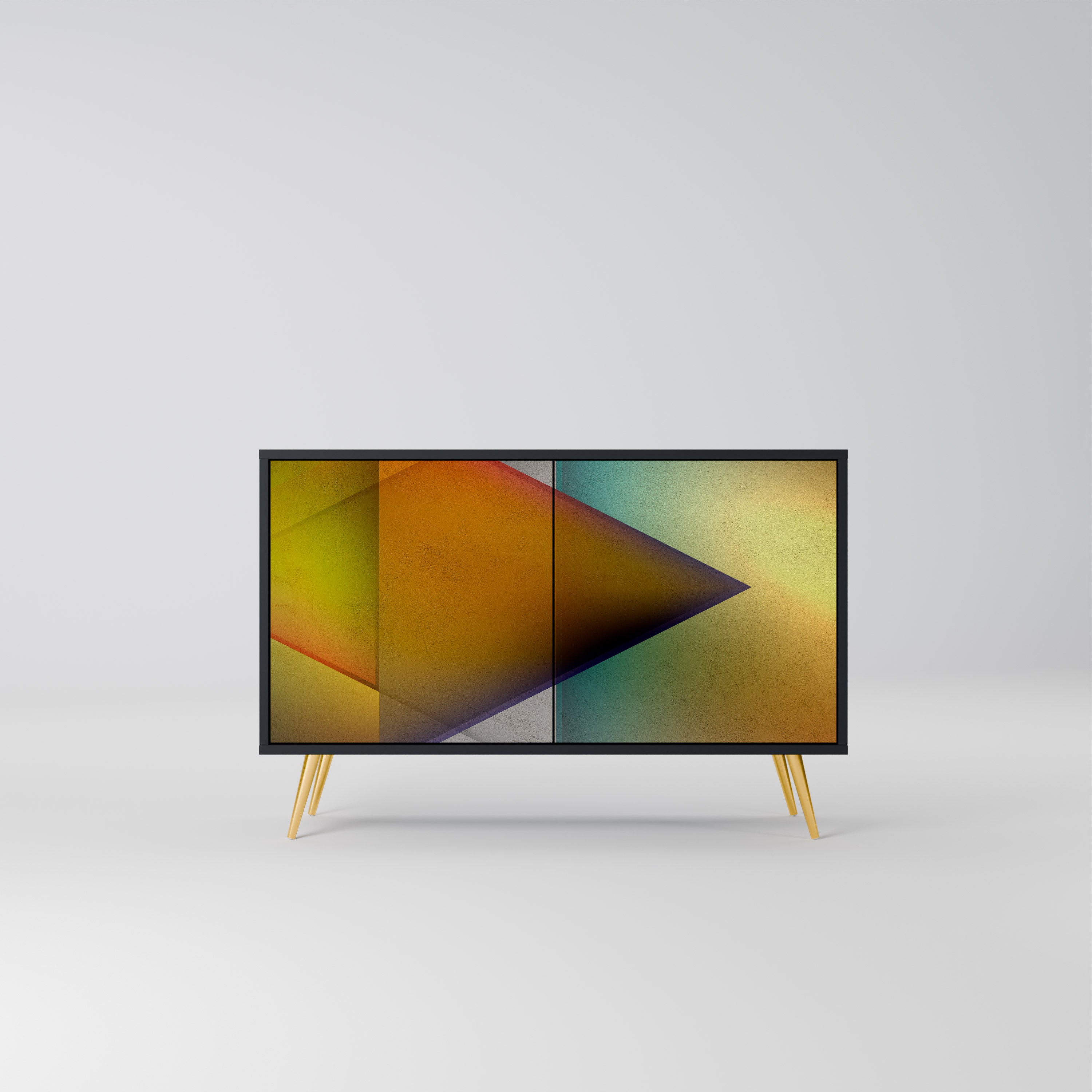 PIERCING SHARPNESS 2-Door Sideboard in Black Finish