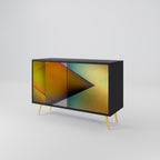 PIERCING SHARPNESS 2-Door Sideboard in Black Finish