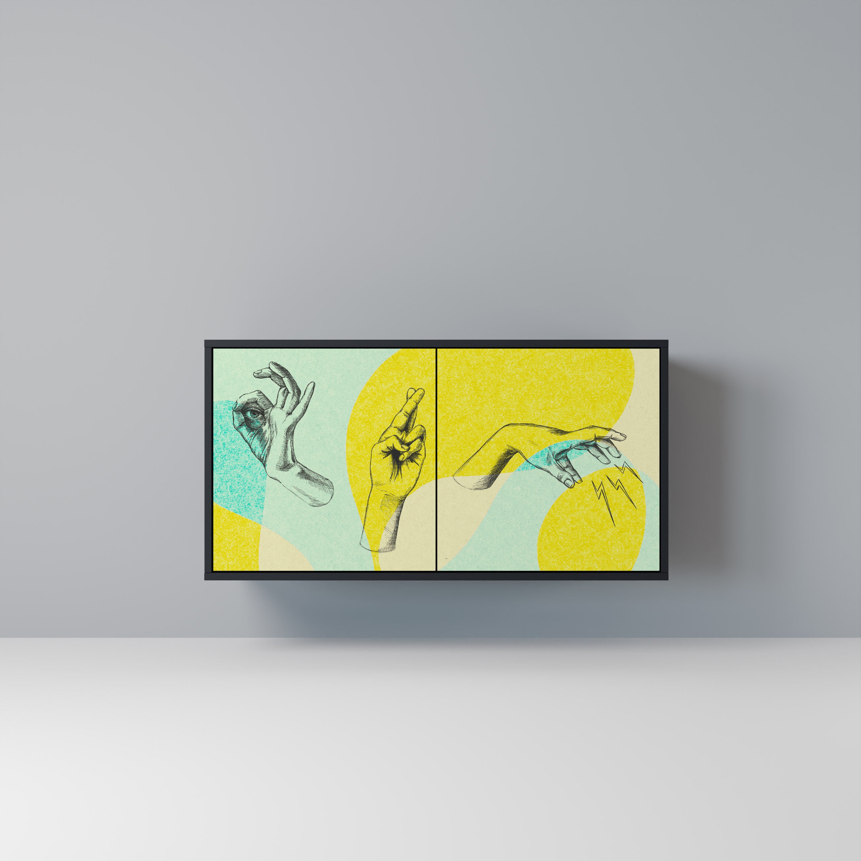 BODY LANGUAGE 2-Door Sideboard in Black Finish